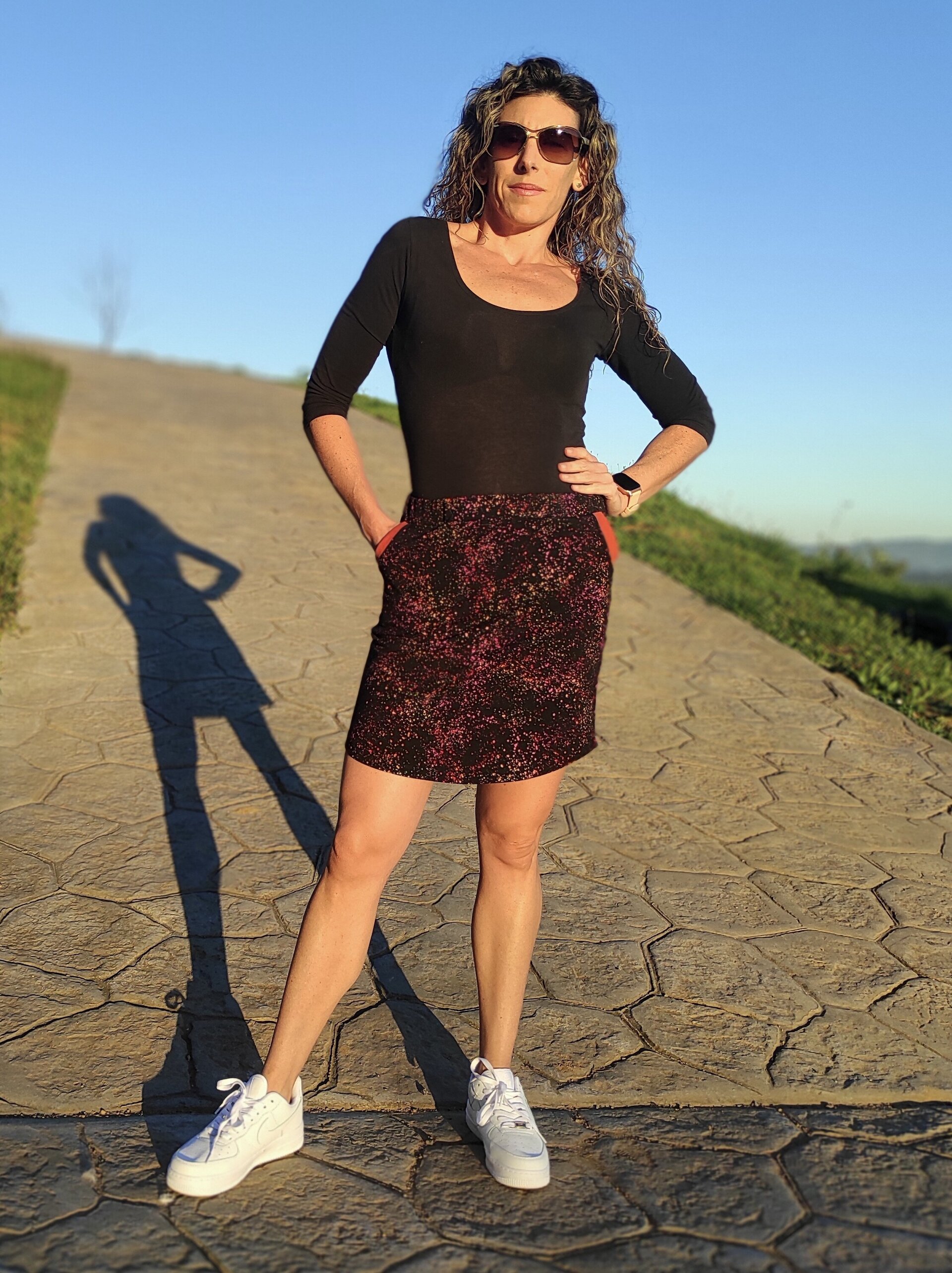 Falda mujer - bajo curvado - Dots - 9