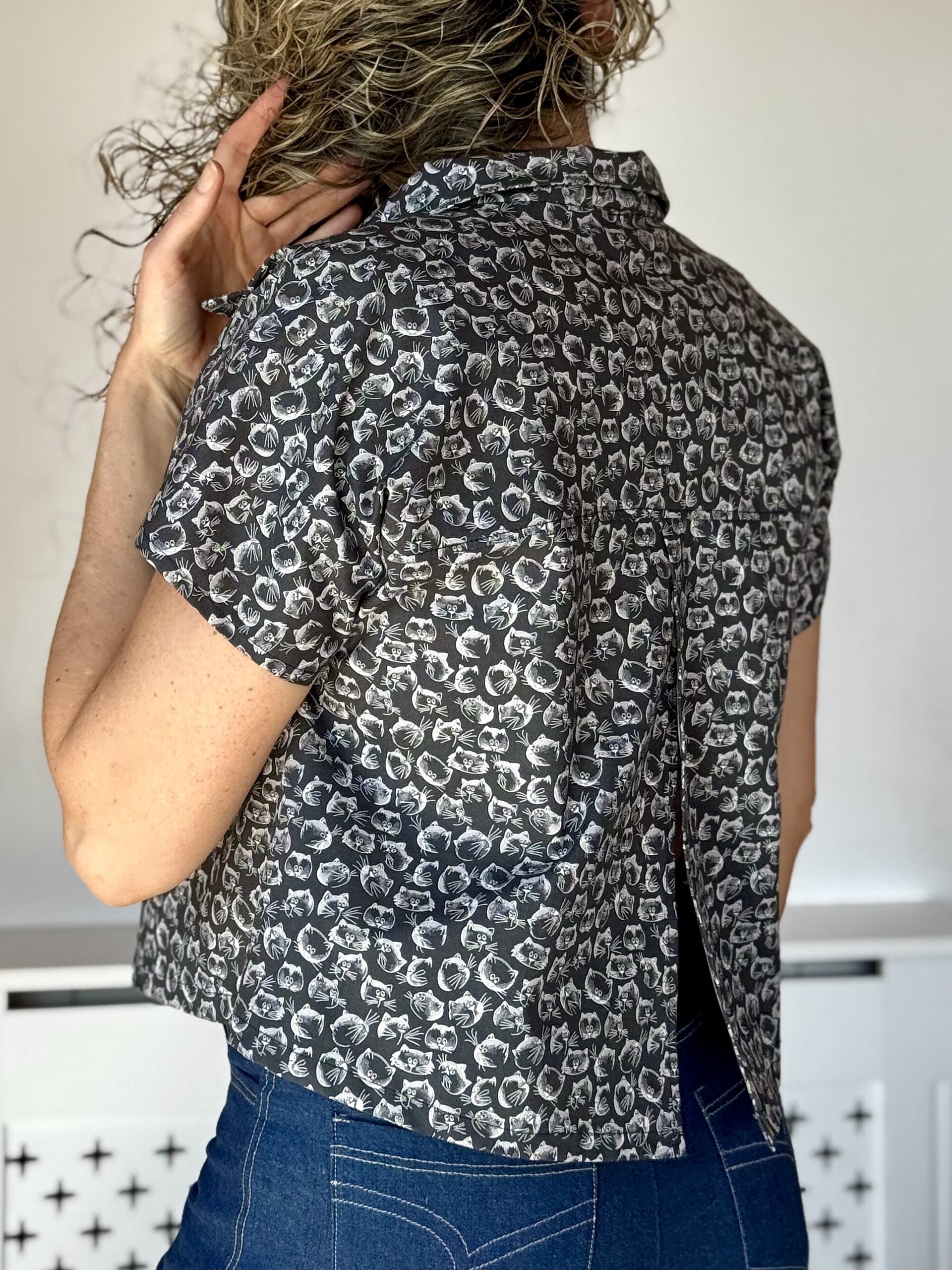 Blusa Dolman - Caras Gatos Negro - 5