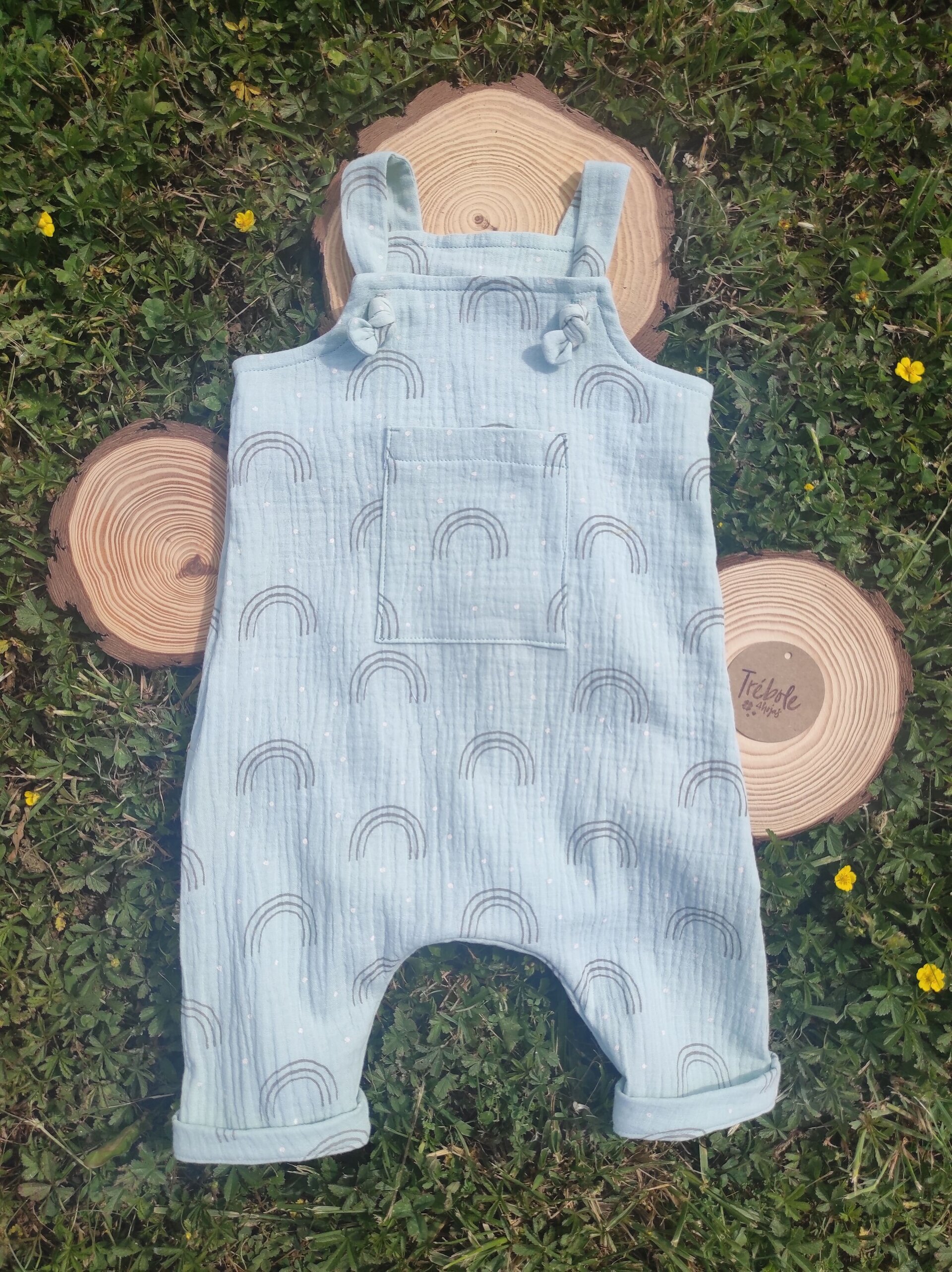 Peto doble gasa - ArcoIris Mint - 2