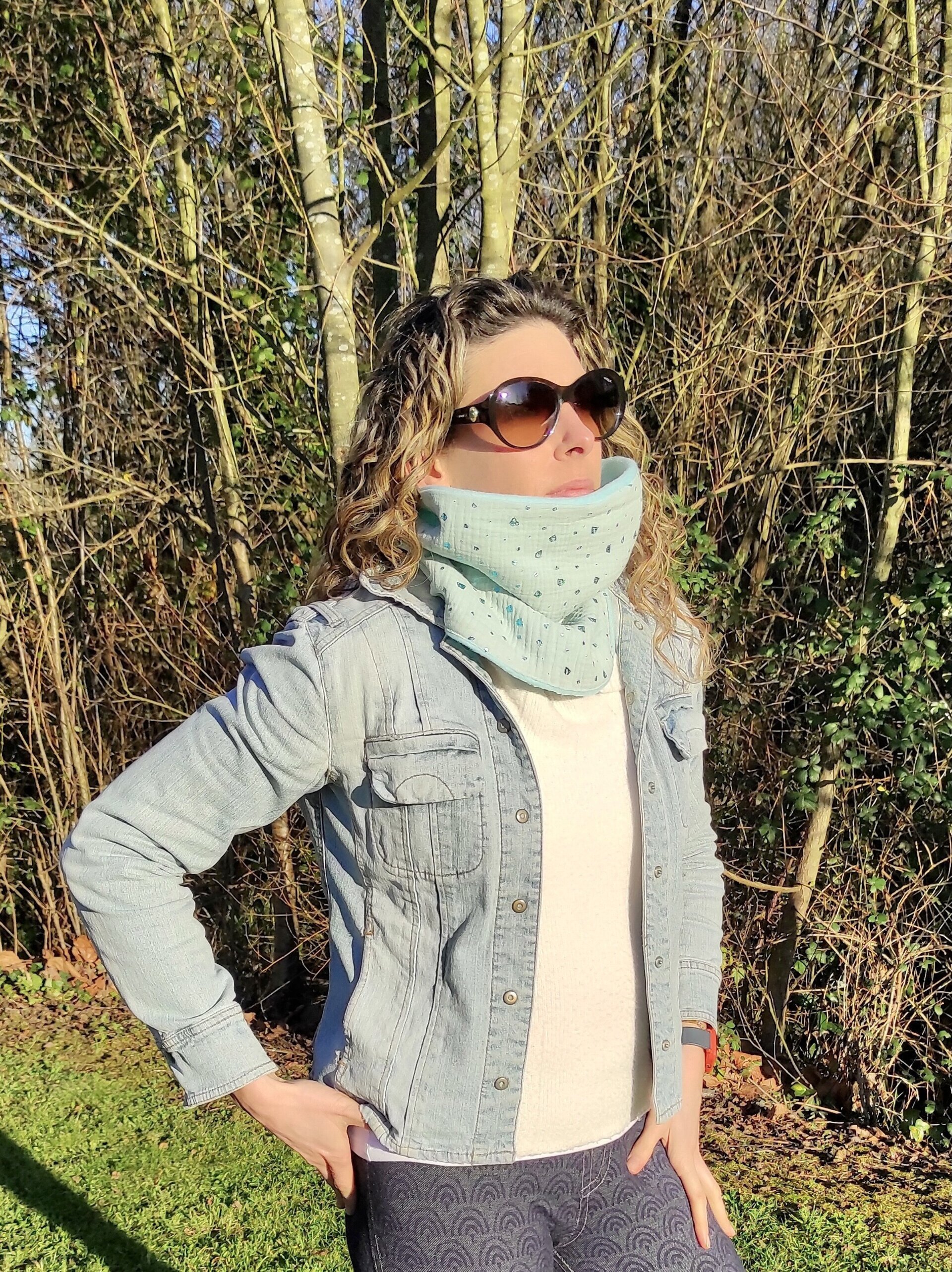 Braga Cuello - Muselina brilli-brilli - Verde Mint - 2