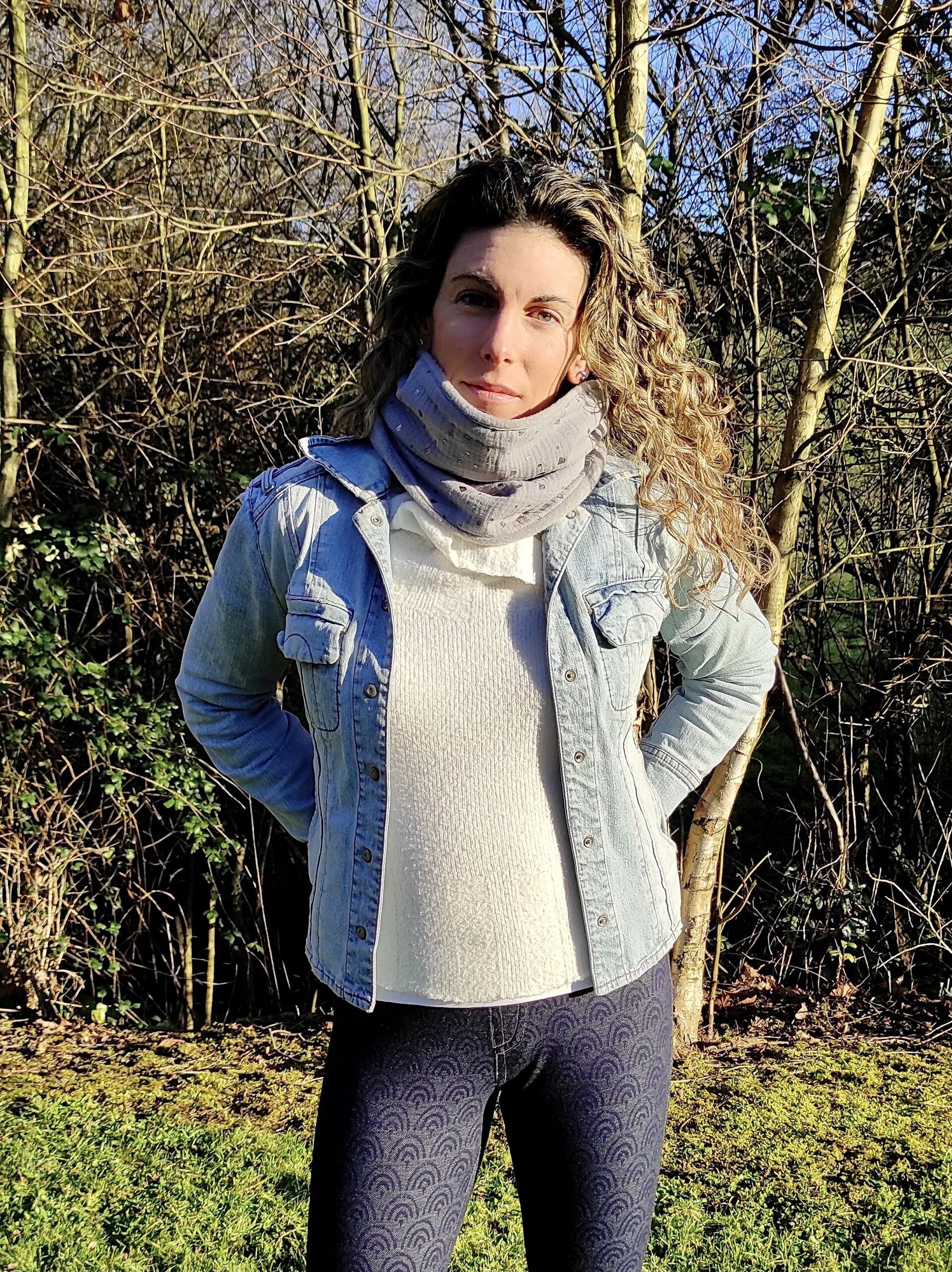 Braga Cuello - Muselina brilli-brilli - Gris - 2