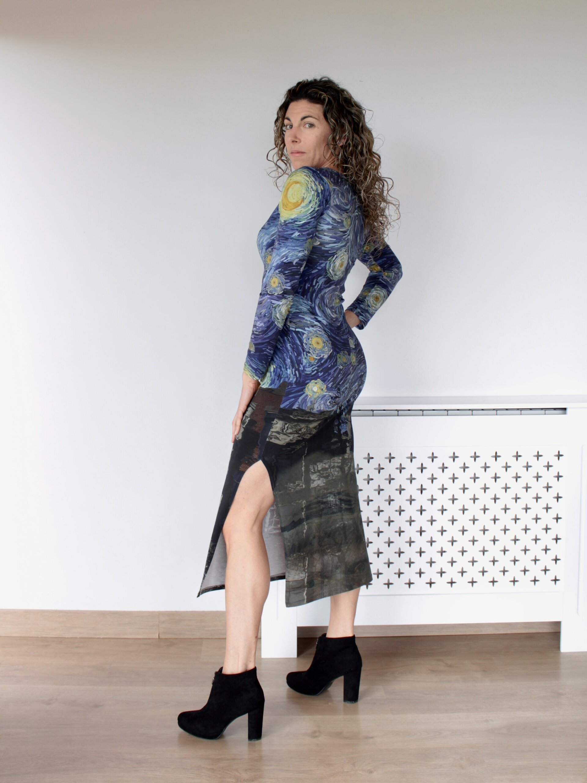 Vestido Midi aberturas - Noche Estrellada - 3