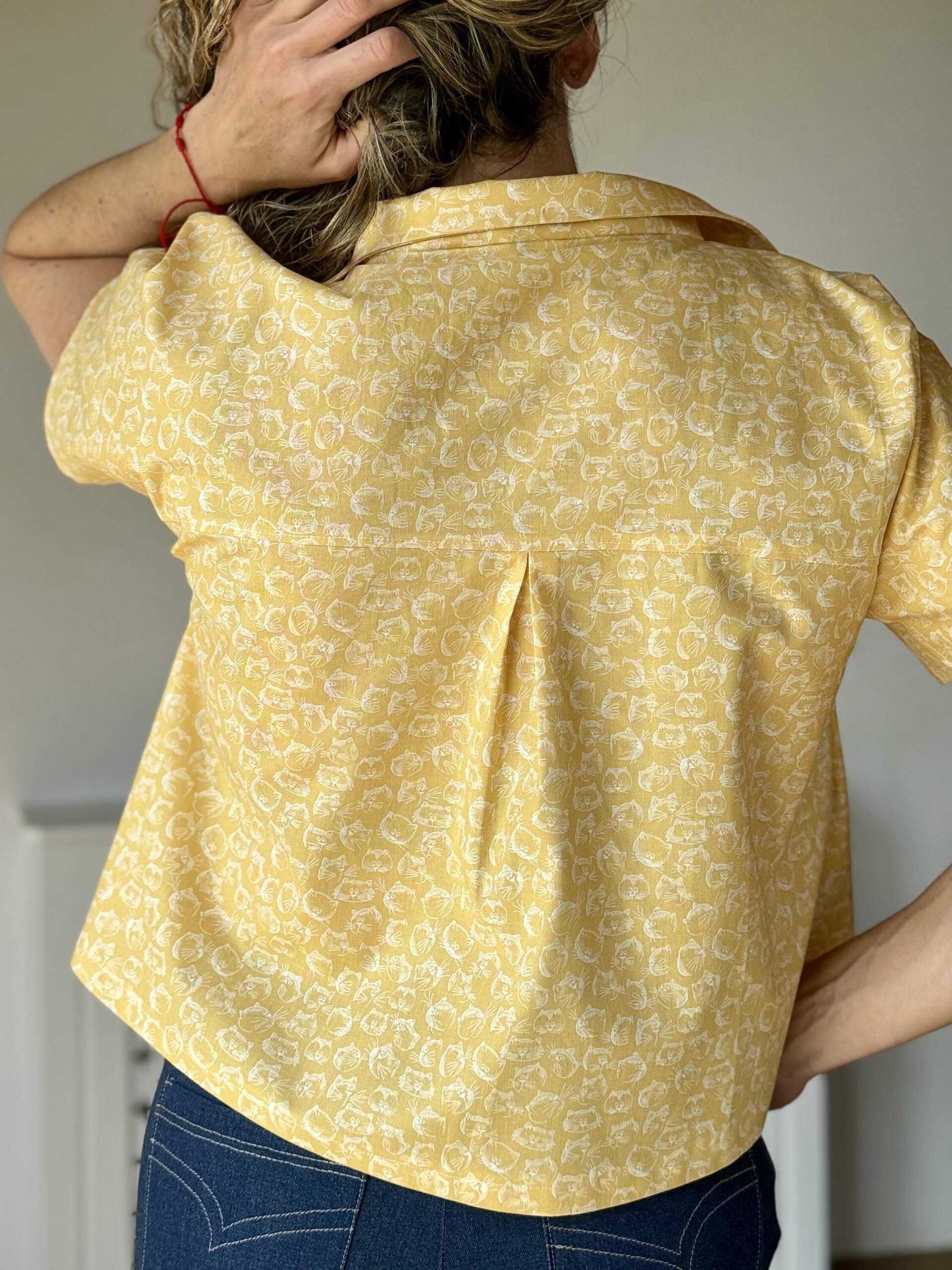 Blusa Dolman - Caras Gatos Amarillo - 2