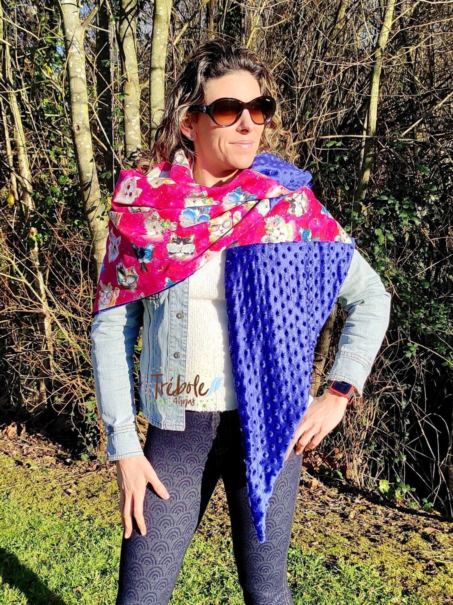 Maxi Bufanda triangular - Gatos - 7