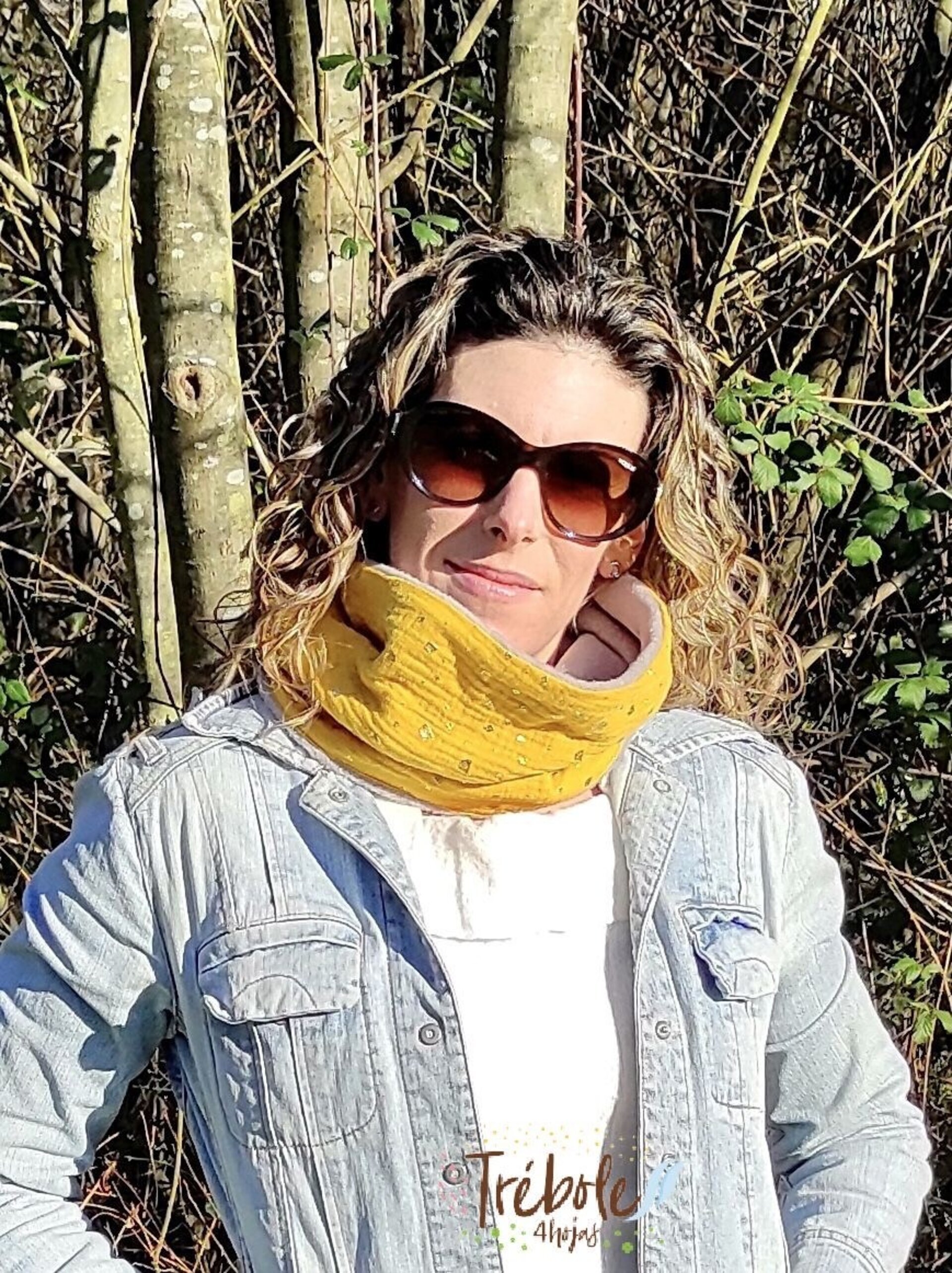 Braga Cuello - Muselina brilli-brilli - Amarillo Mostaza - 2