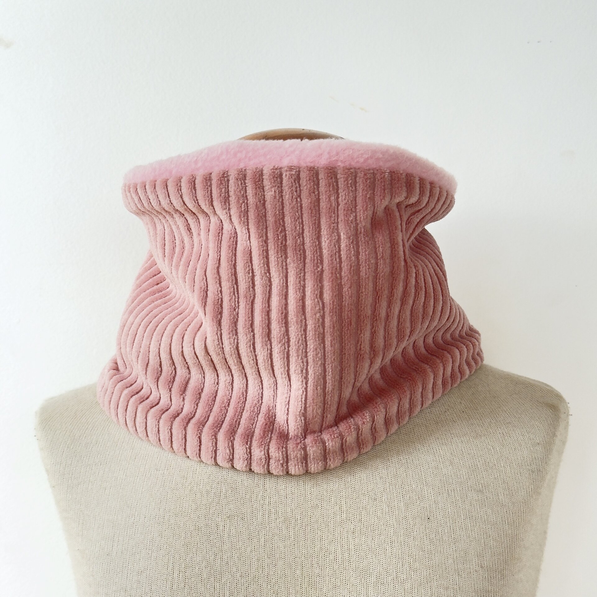 Braga Cuello Snaps - pana/polar rosa - 3