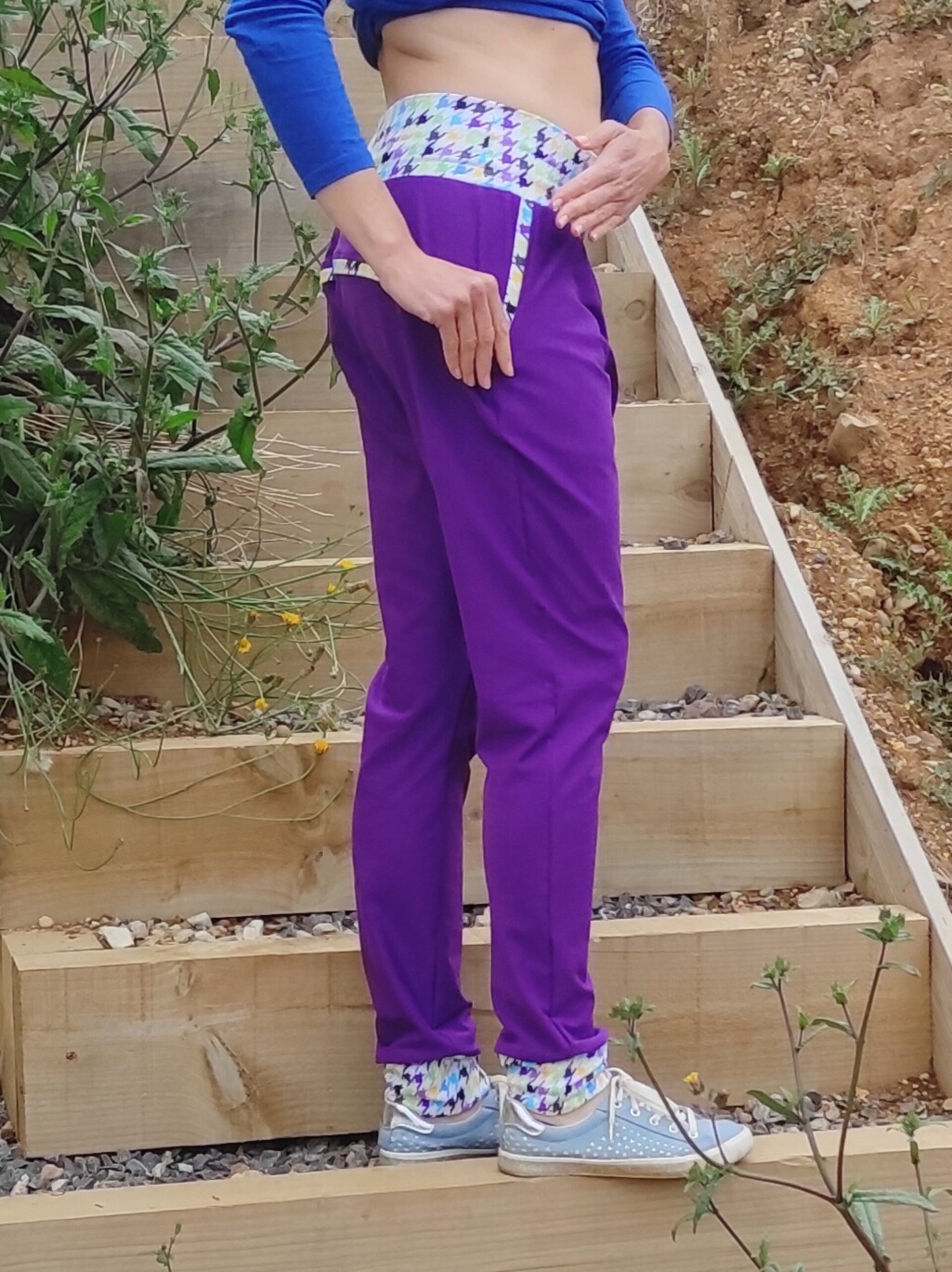 Pantalón Sarouel mujer - Canesú - Morado - 7