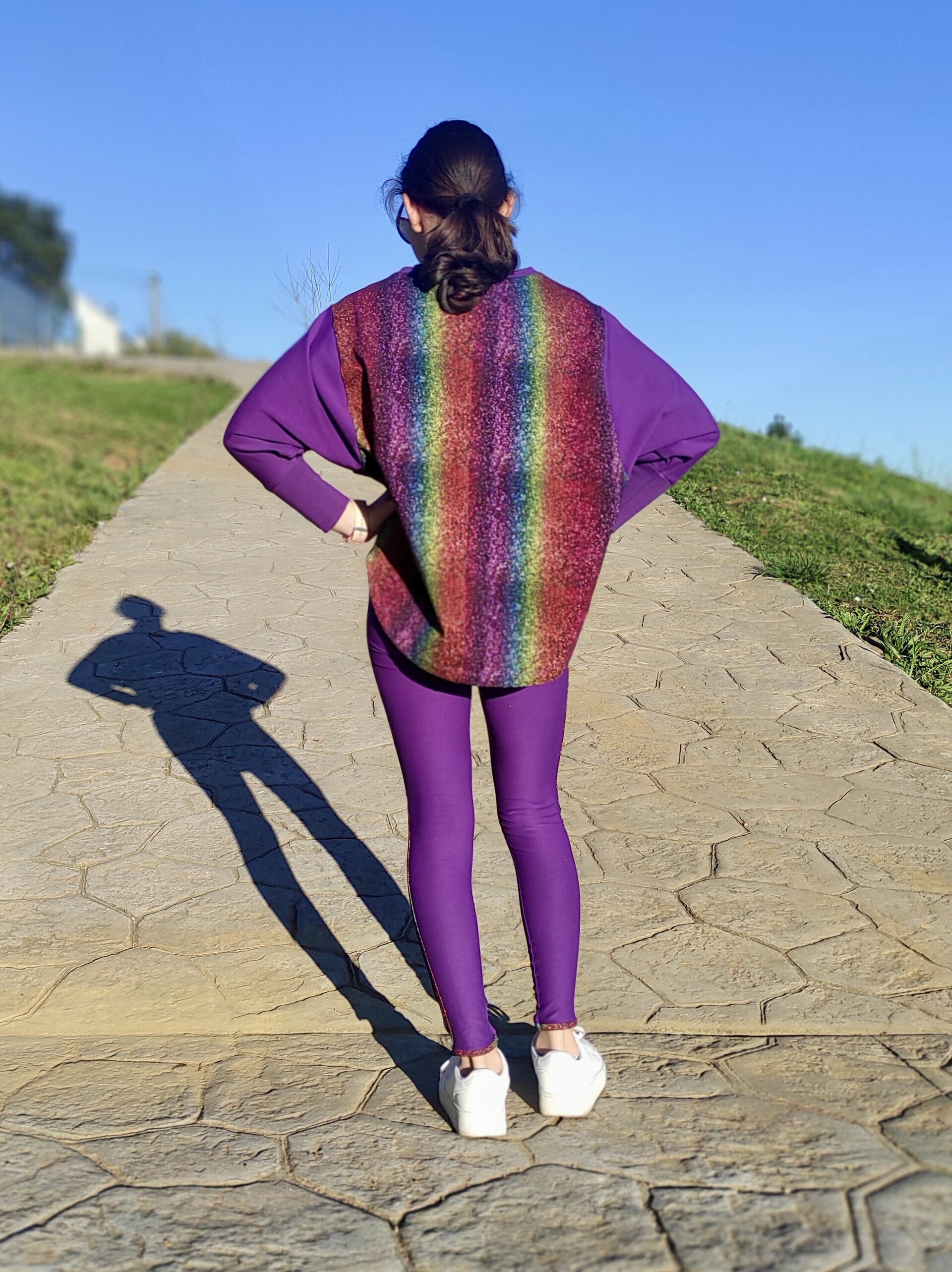 Sudadera oversize "low-high" - manga murciélago - 5