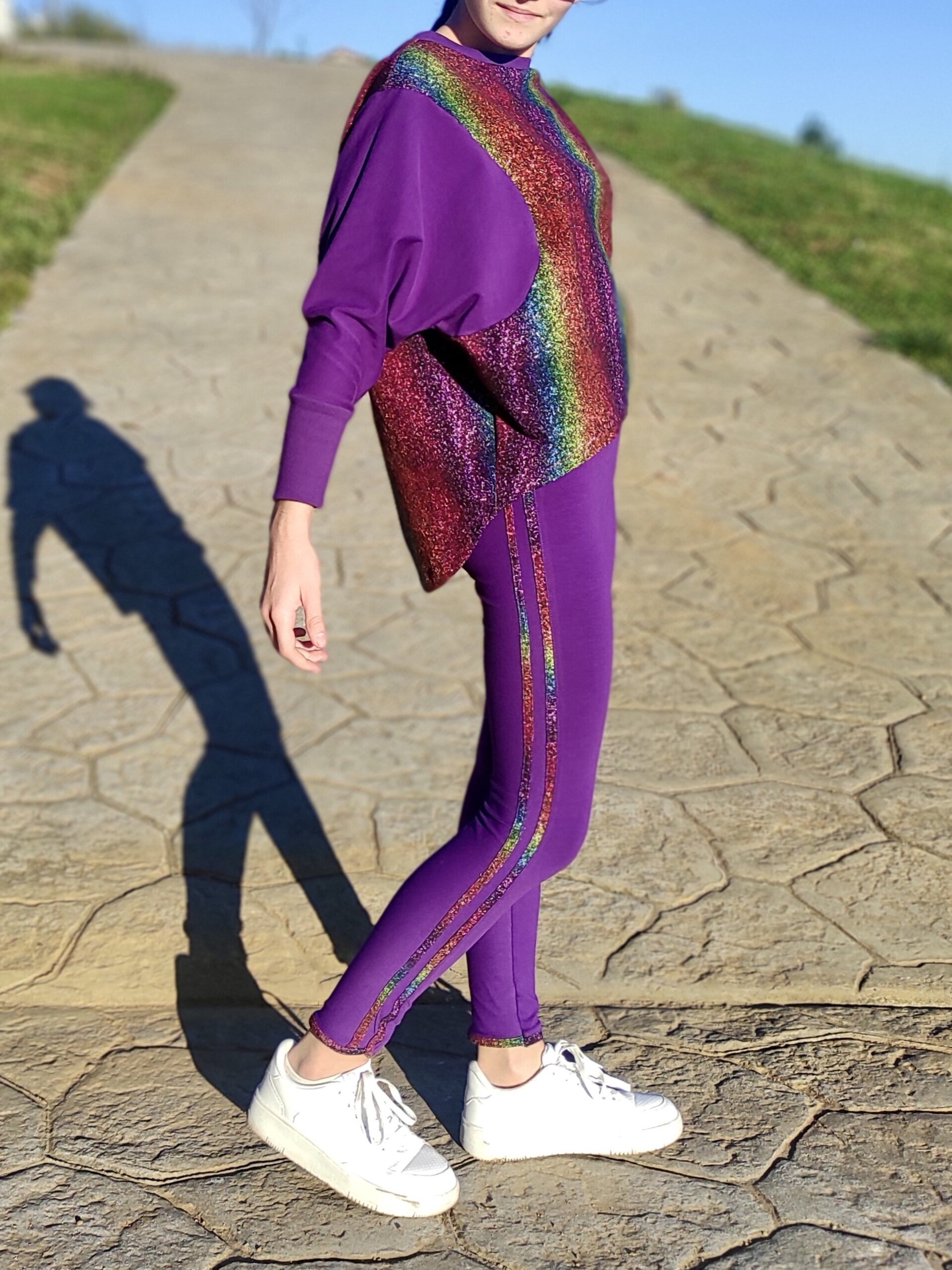 Sudadera oversize "low-high" - manga murciélago - 2