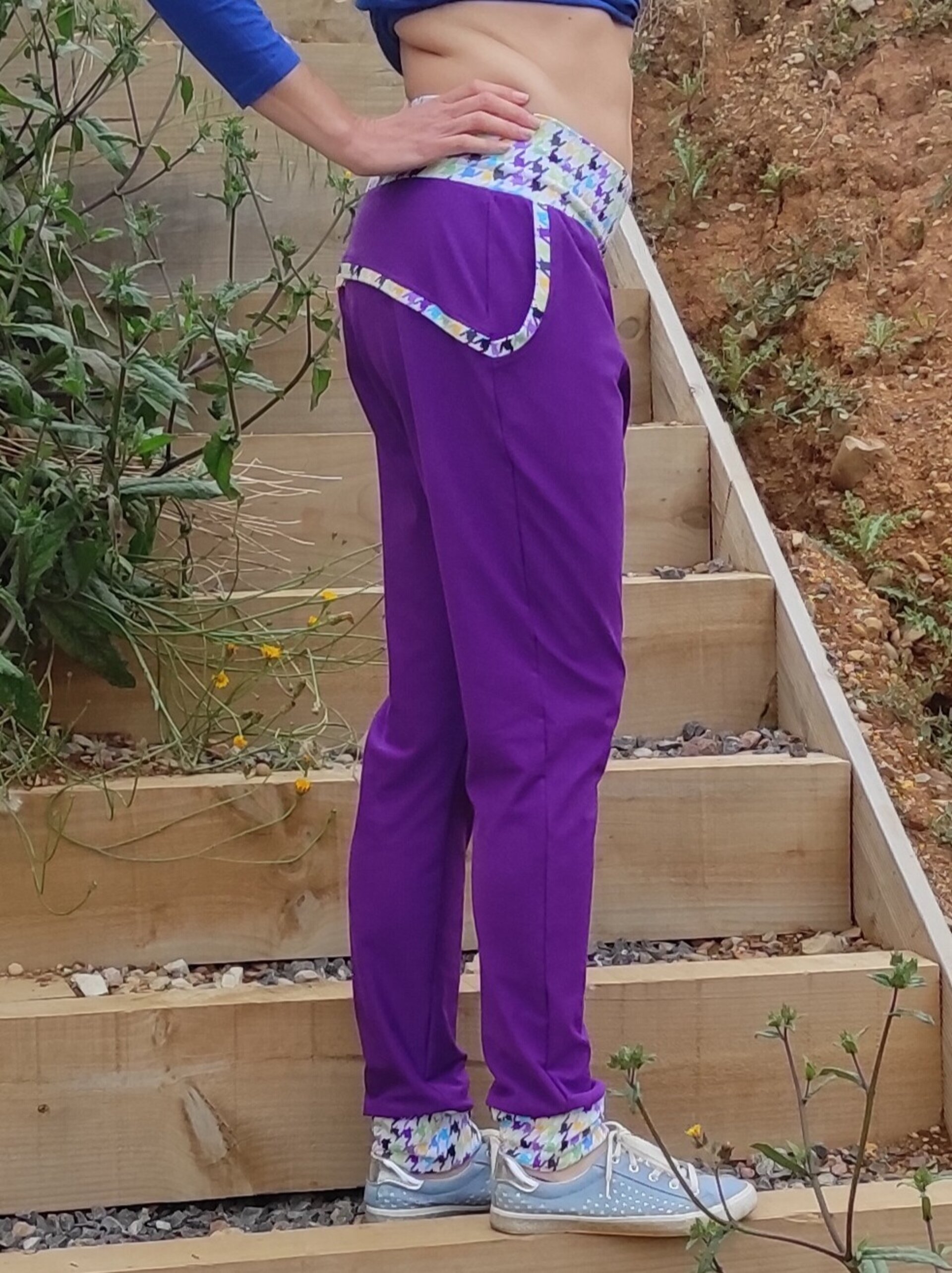 Pantalón Sarouel mujer - Canesú - Morado - 11