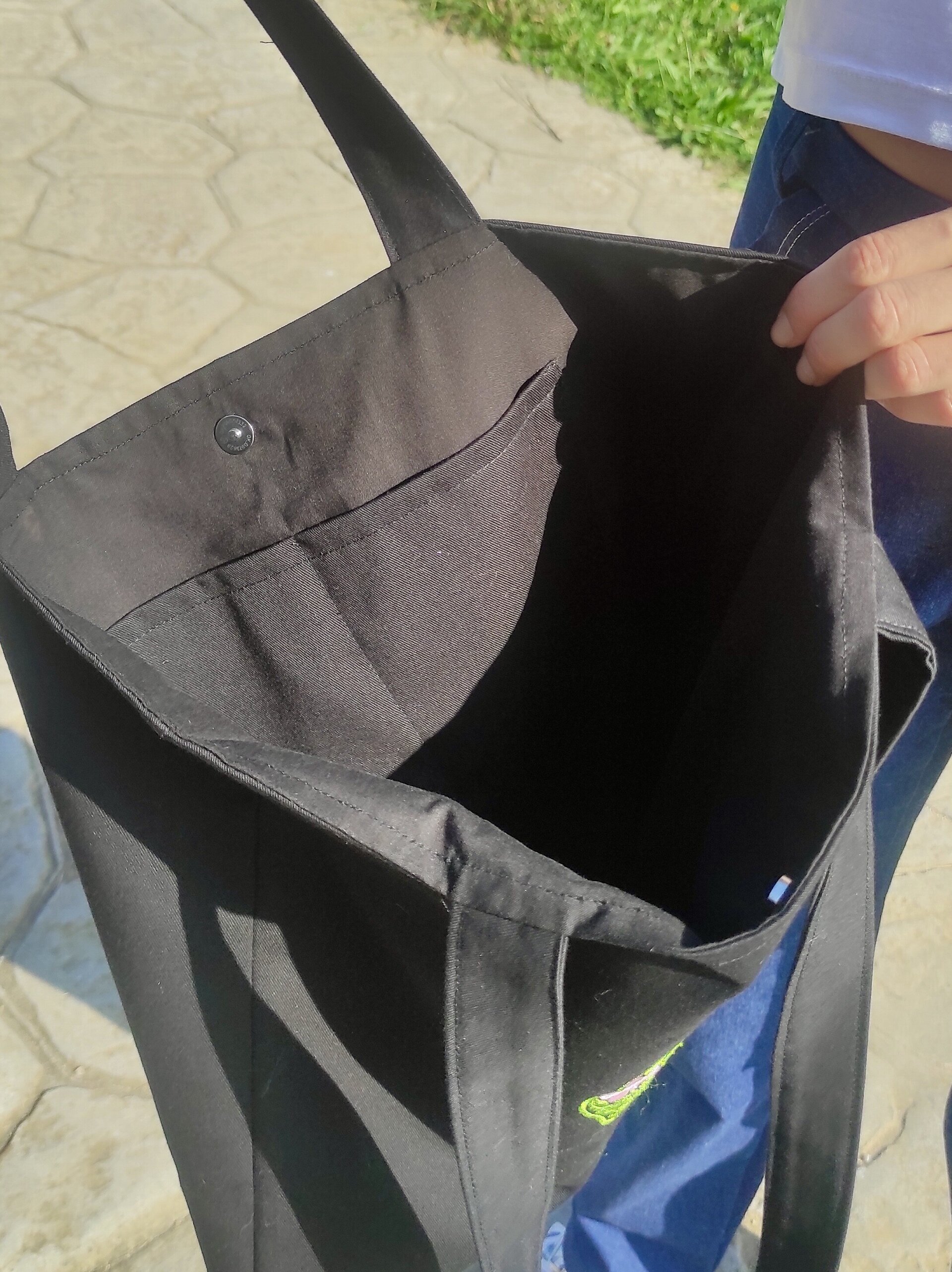 Tote Bag con bordado floral de perro Bulldog Francés - 4