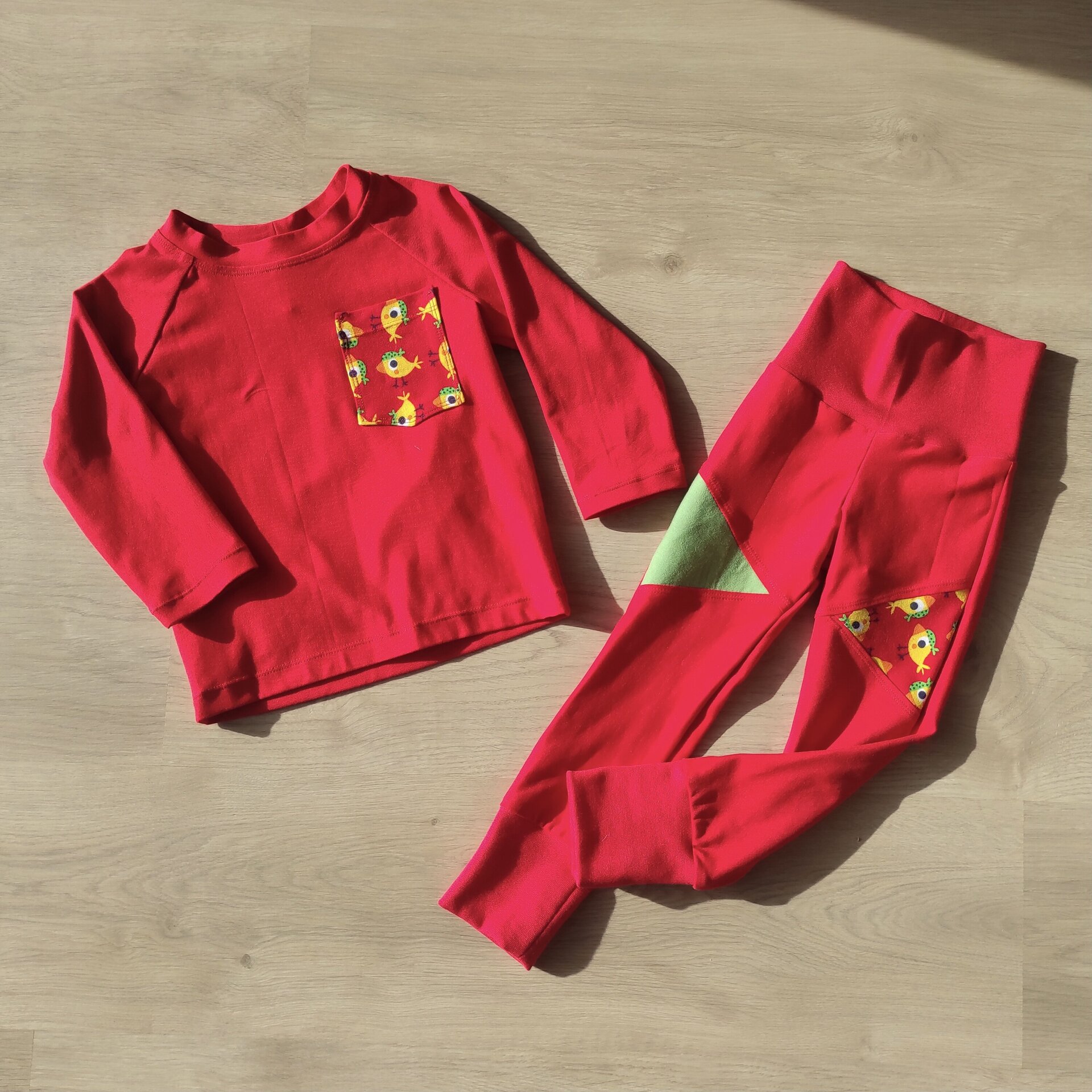 Camiseta infantil - manga larga - Bolsillo - Pajaritos - 2