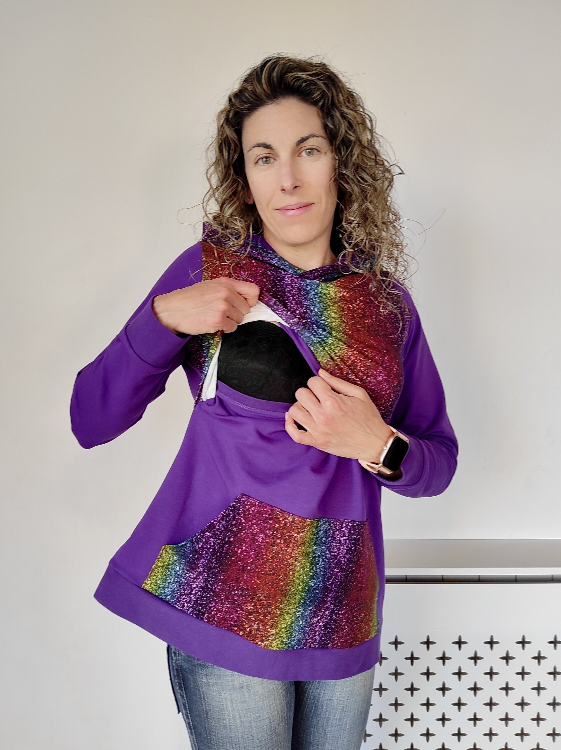 Sudadera de Lactancia - Capucha y Bolsillo - 8