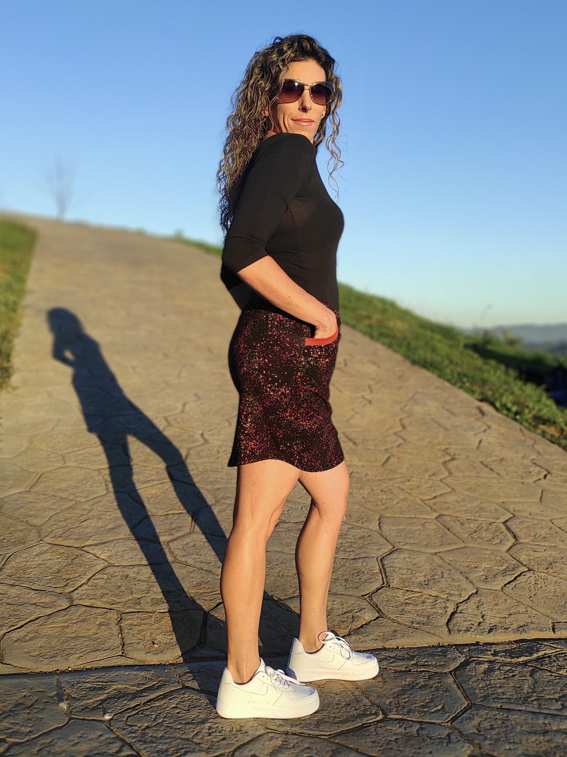 Falda mujer - bajo curvado - Dots - 7