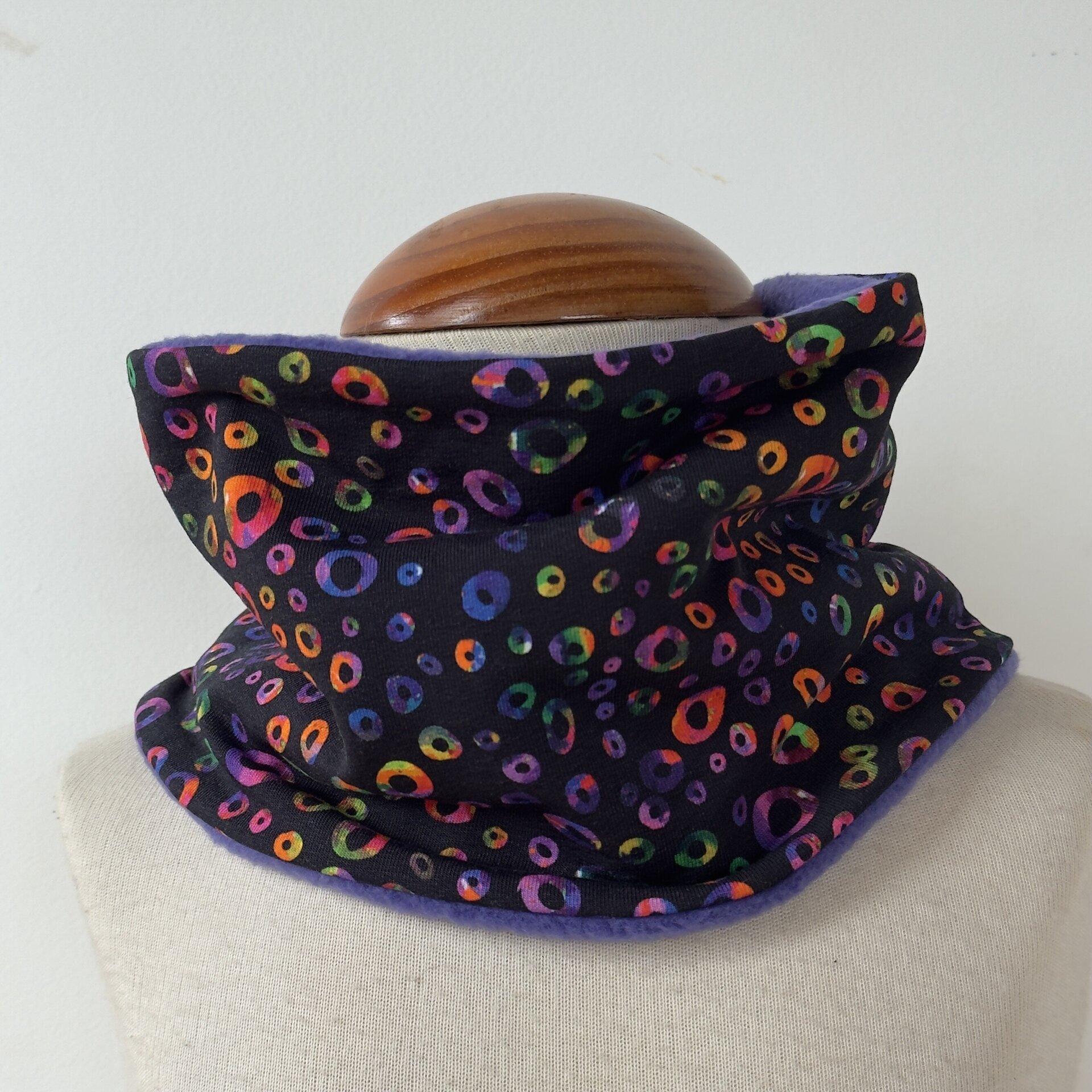 Braga Cuello Snaps - Animal print morado - 2