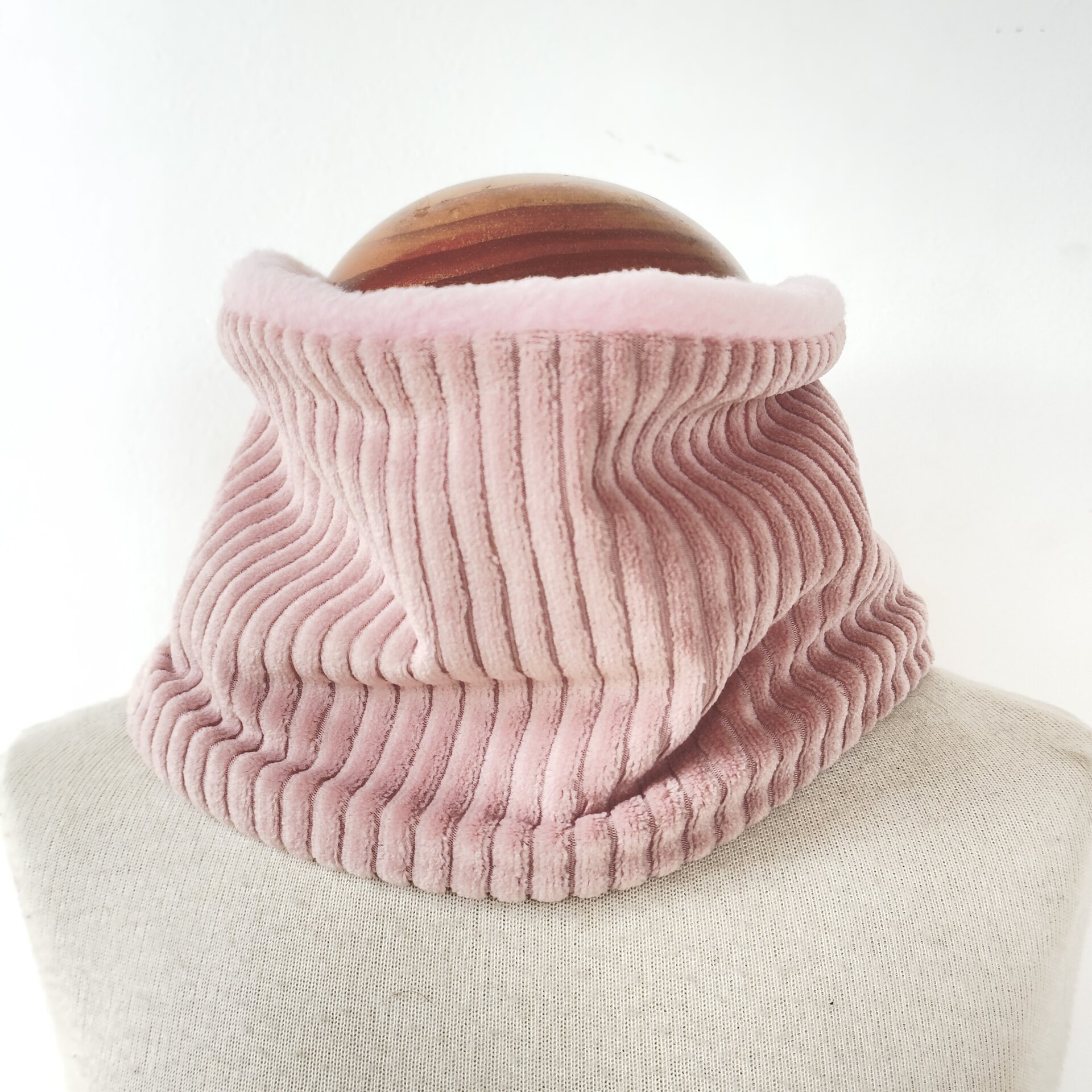 Braga Cuello Snaps - pana/polar rosa - 2