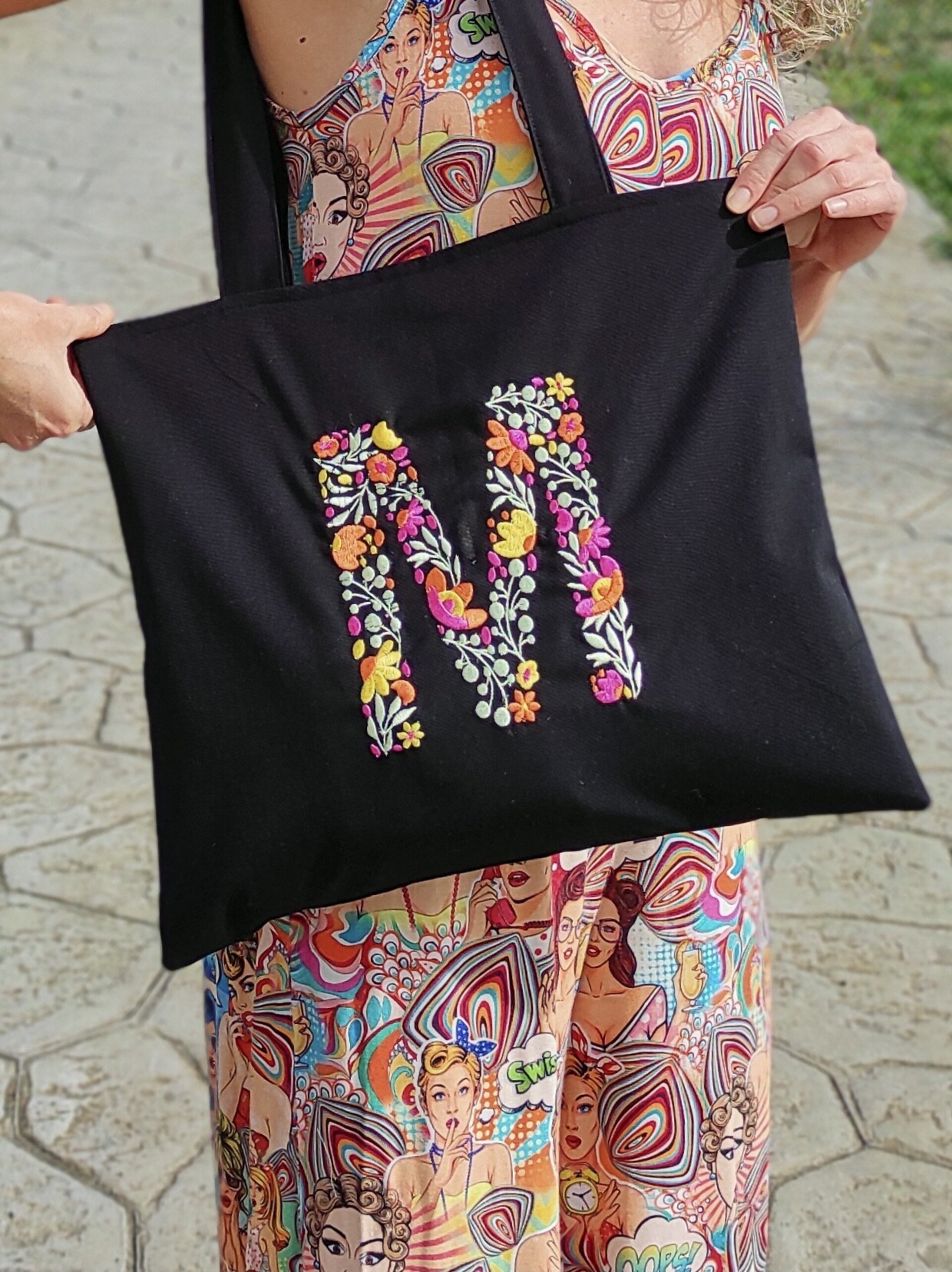 Tote Bag con bordado de Letra o Inicial - 7