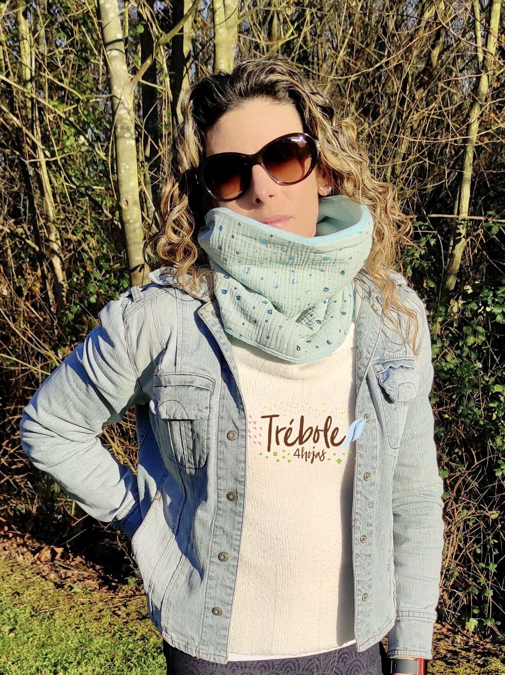 Braga Cuello - Muselina brilli-brilli - Verde Mint - 3