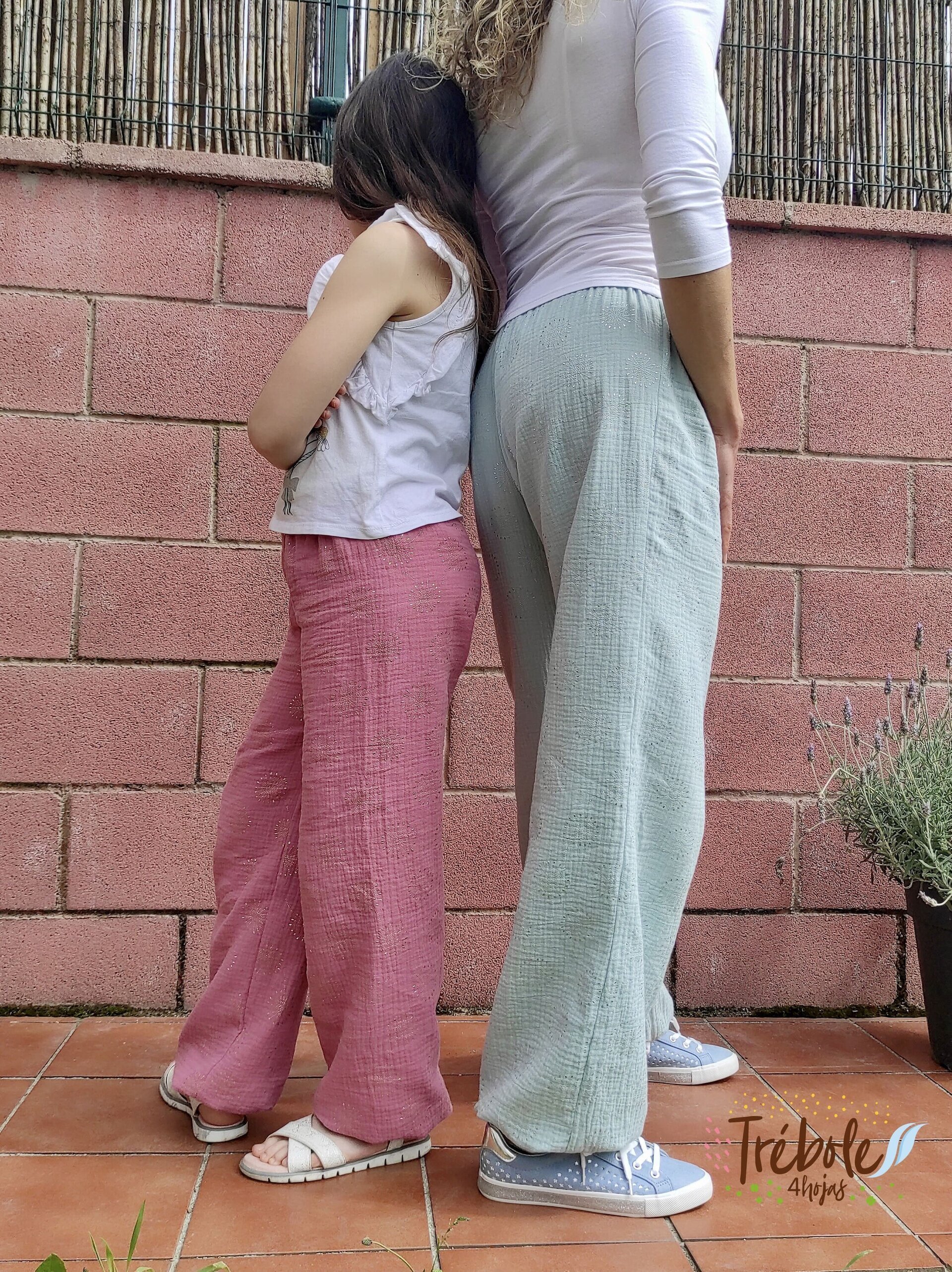 Pantalón Bombacho infantil - doble gasa Brilli Brilli - Dandelion Rosa - 10