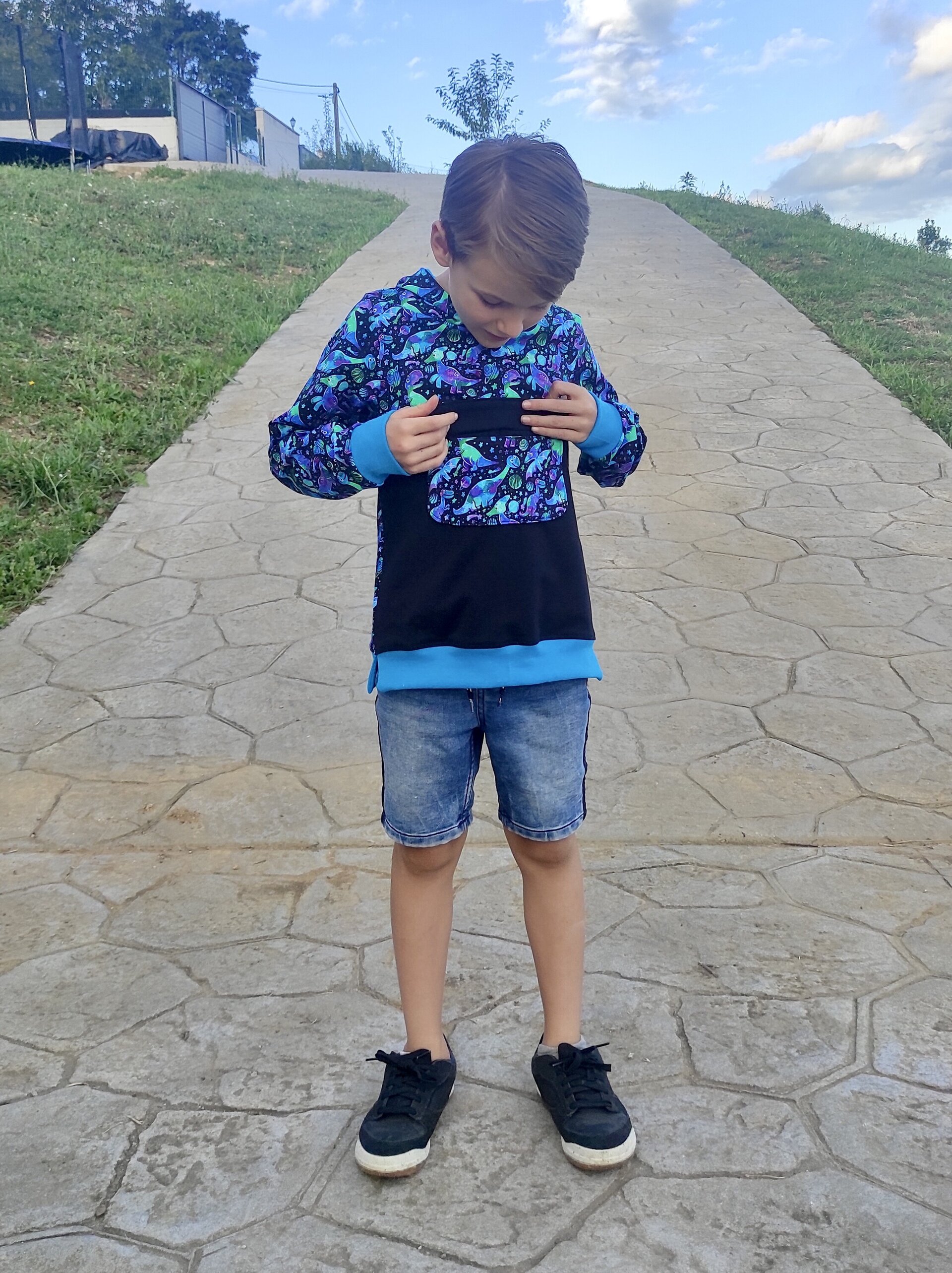 Sudadera Infantil - Capucha y Bolsillo - Dinosaurios - 4