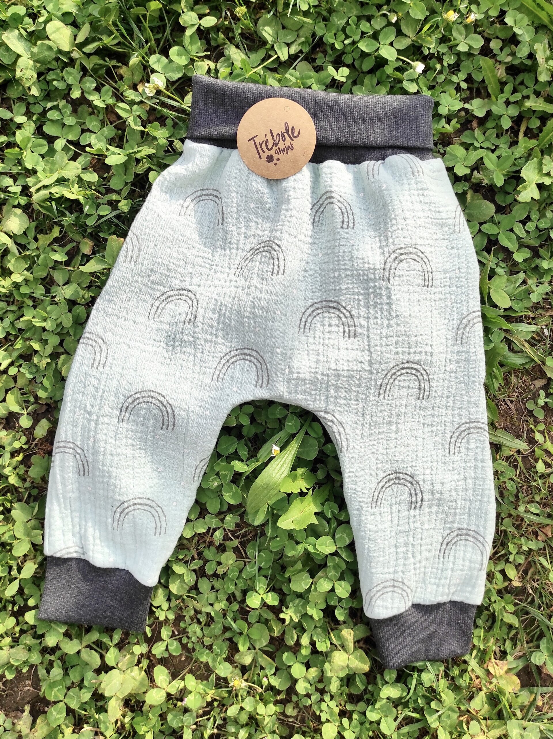 Pantalón Evolutivo - Doble gasa - Arcoiris Mint - 5