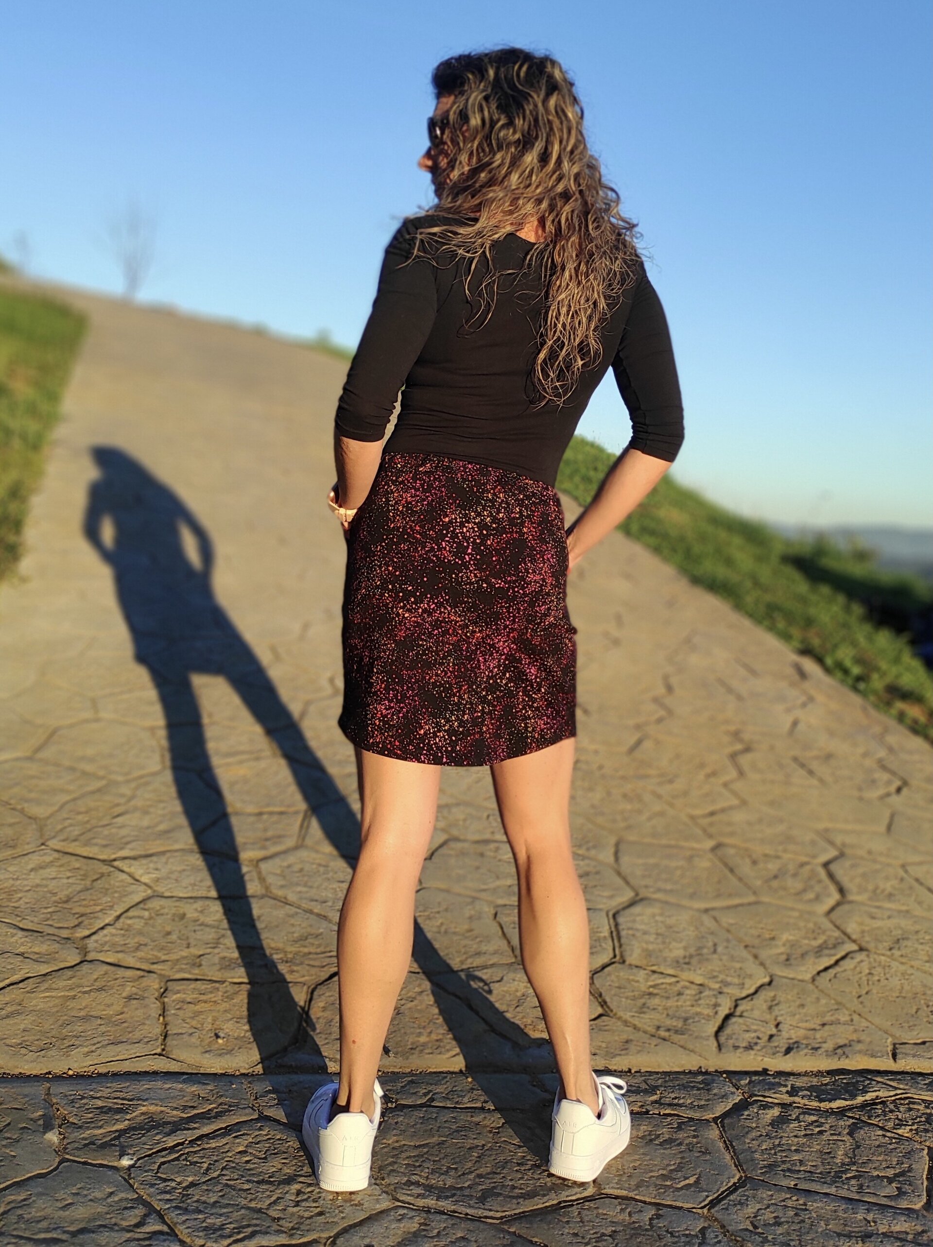 Falda mujer - bajo curvado - Dots - 10