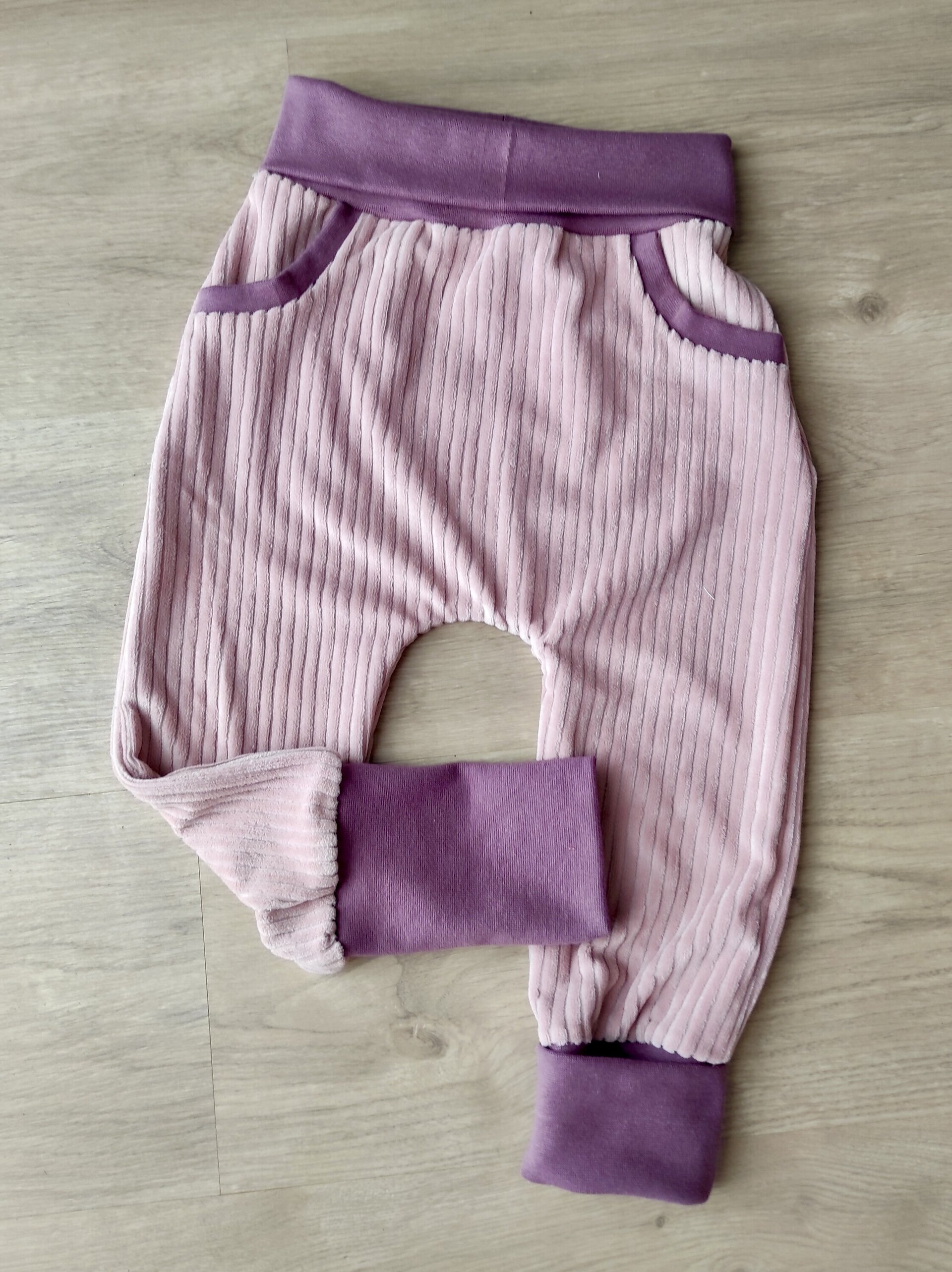 Pantalón Evolutivo Bolsillos - punto pana - rosa - 2