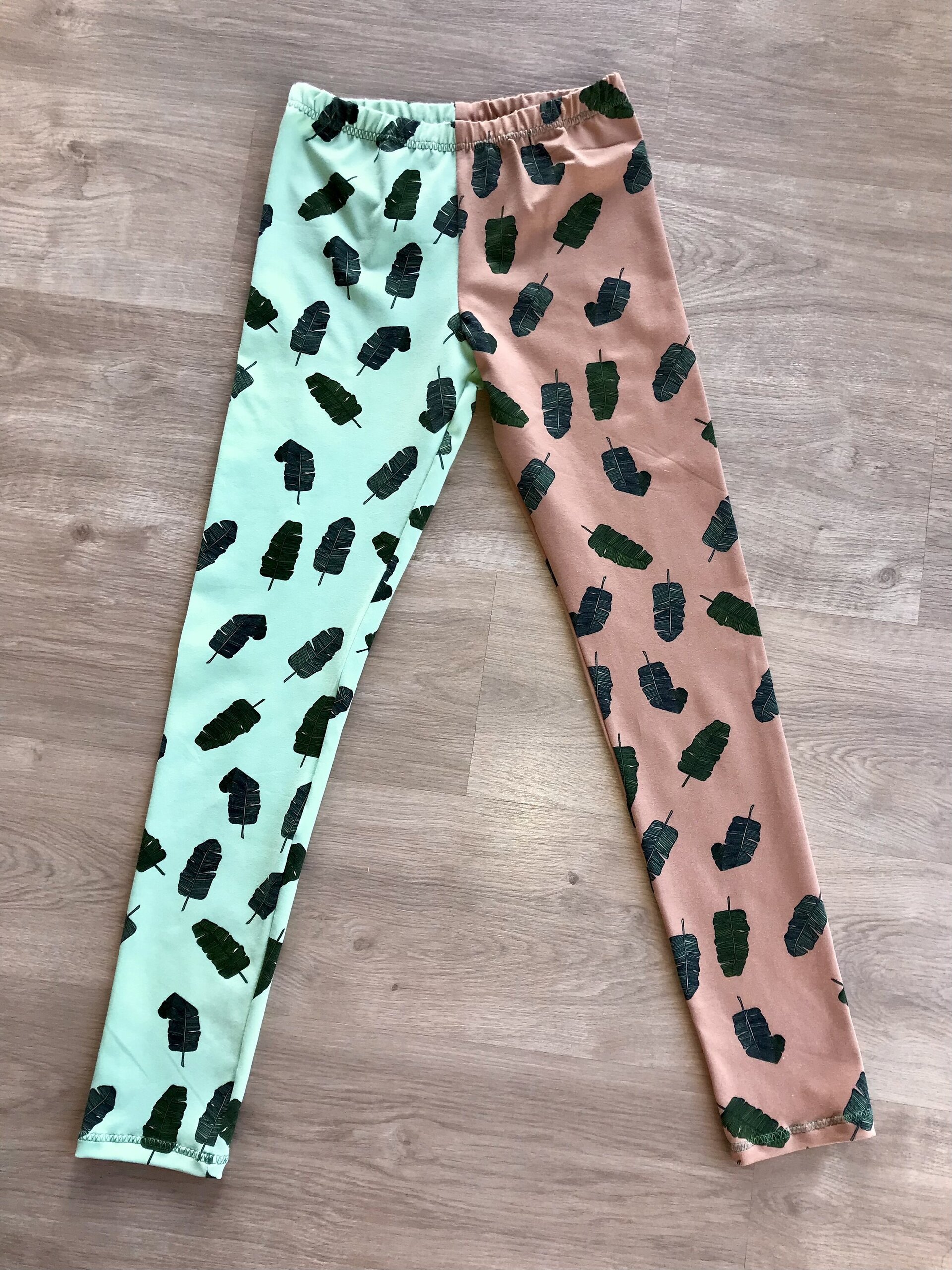 Leggings infantiles - Hojas plátano bicolor - 3