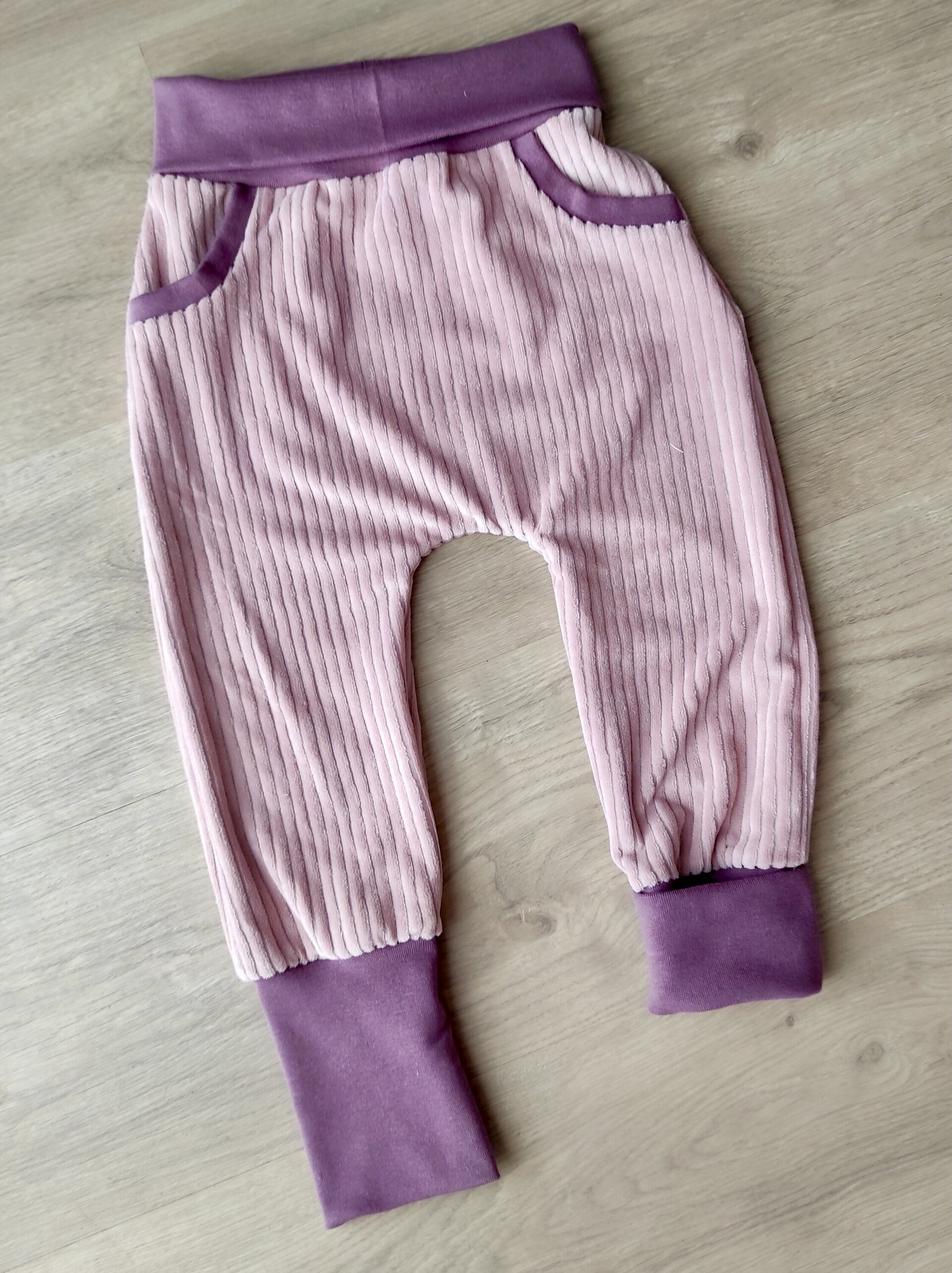 Pantalón Evolutivo Bolsillos - punto pana - rosa - 3