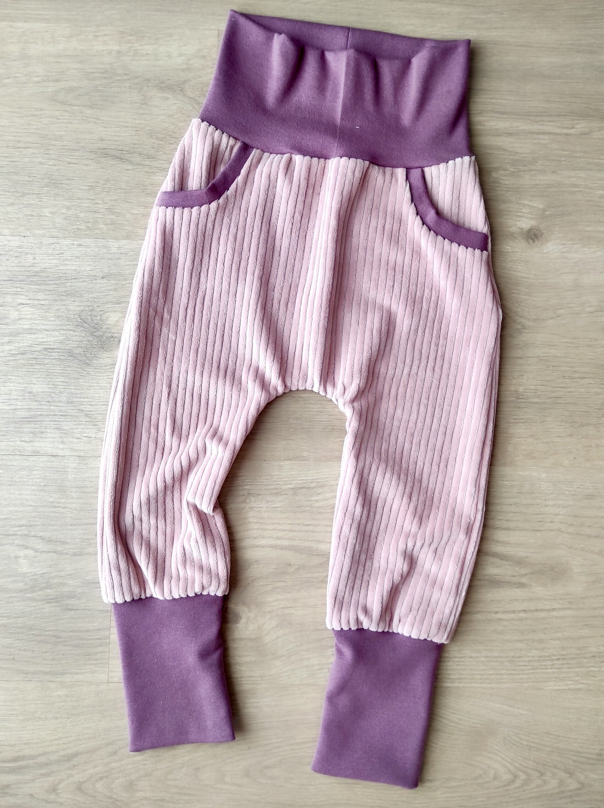 Pantalón Evolutivo Bolsillos - punto pana - rosa - 4