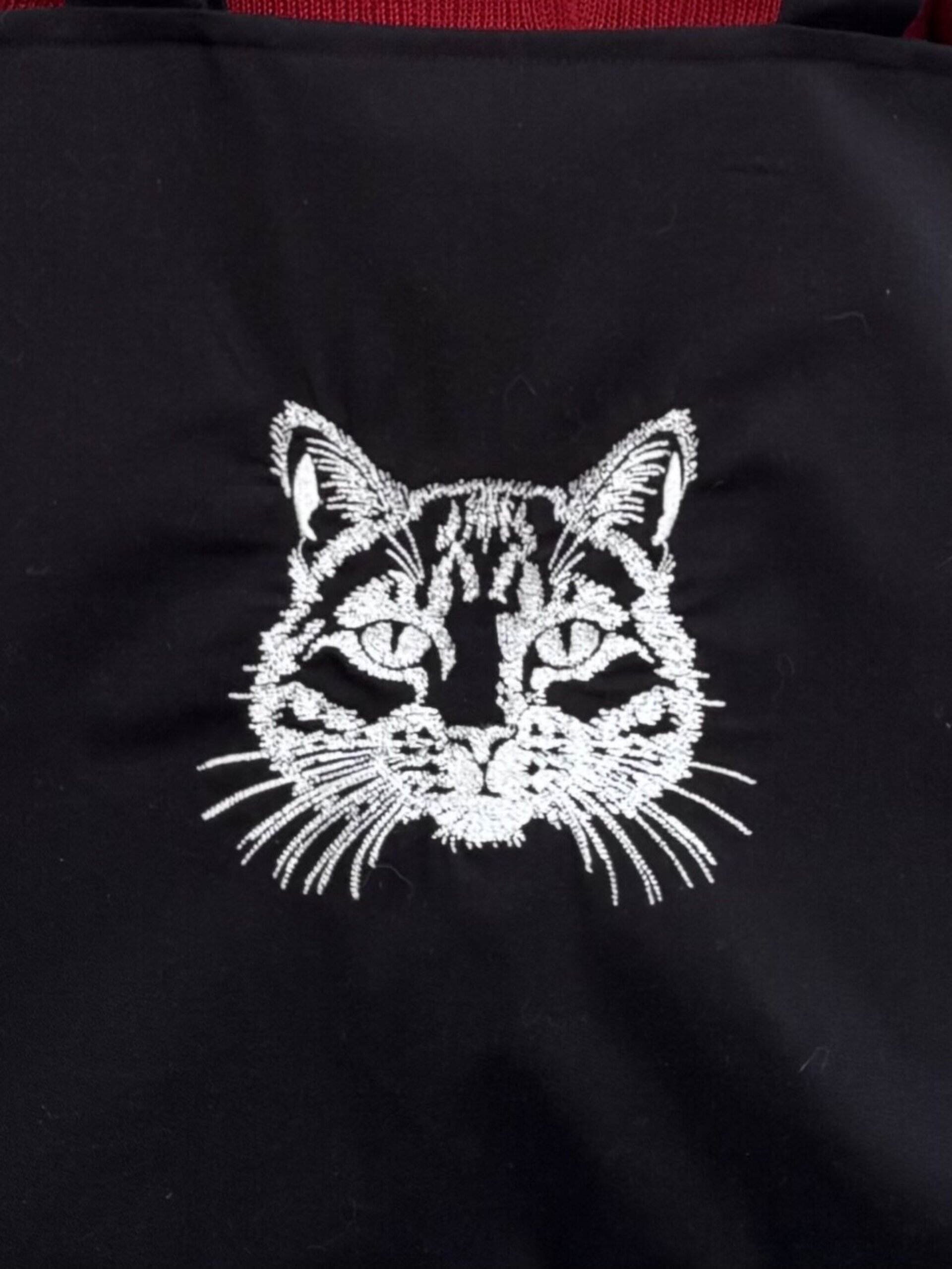 Tote Bag con bordado - Cara Gato - 2