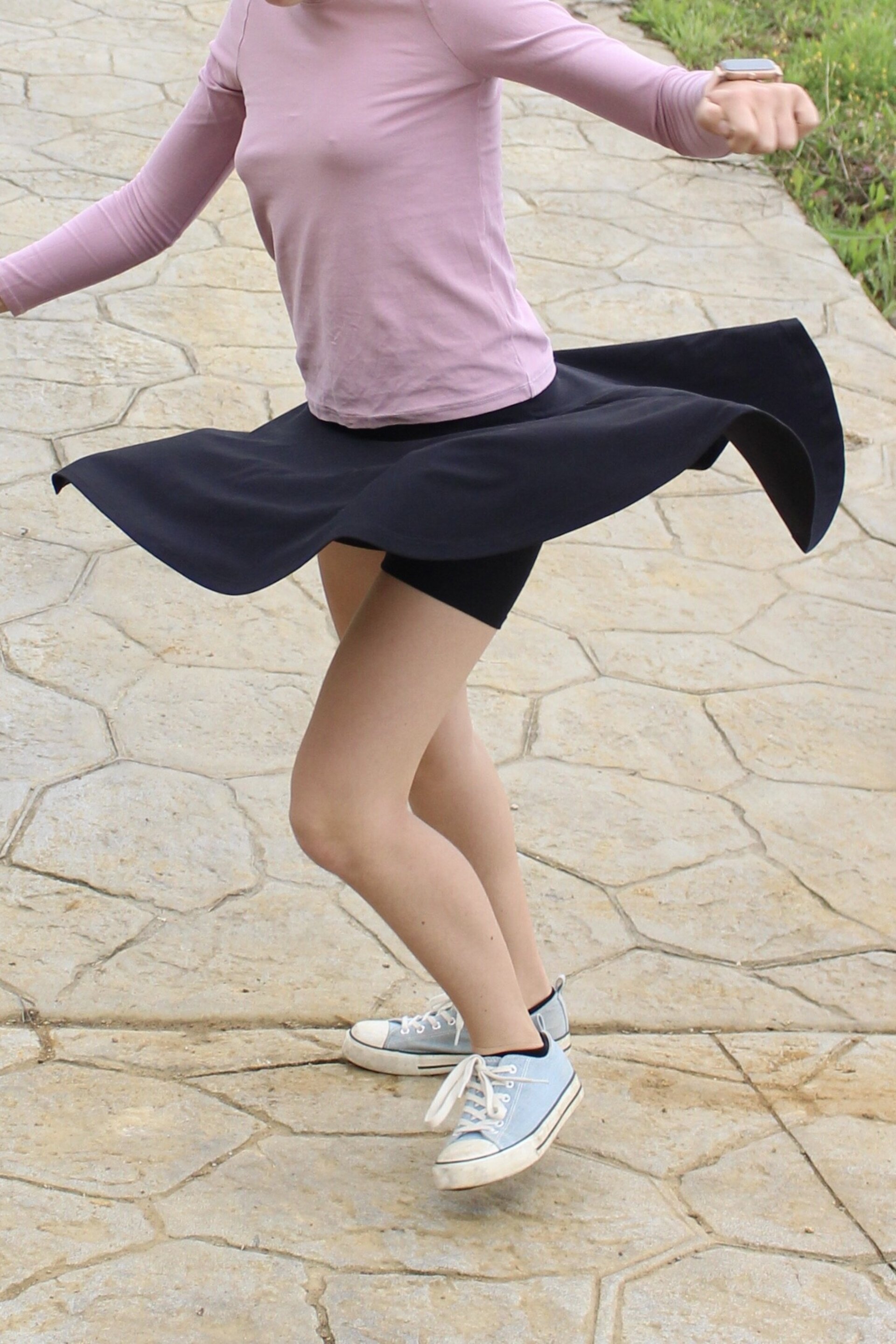 Falda Pantalón Infantil - Skort - Negro - 2