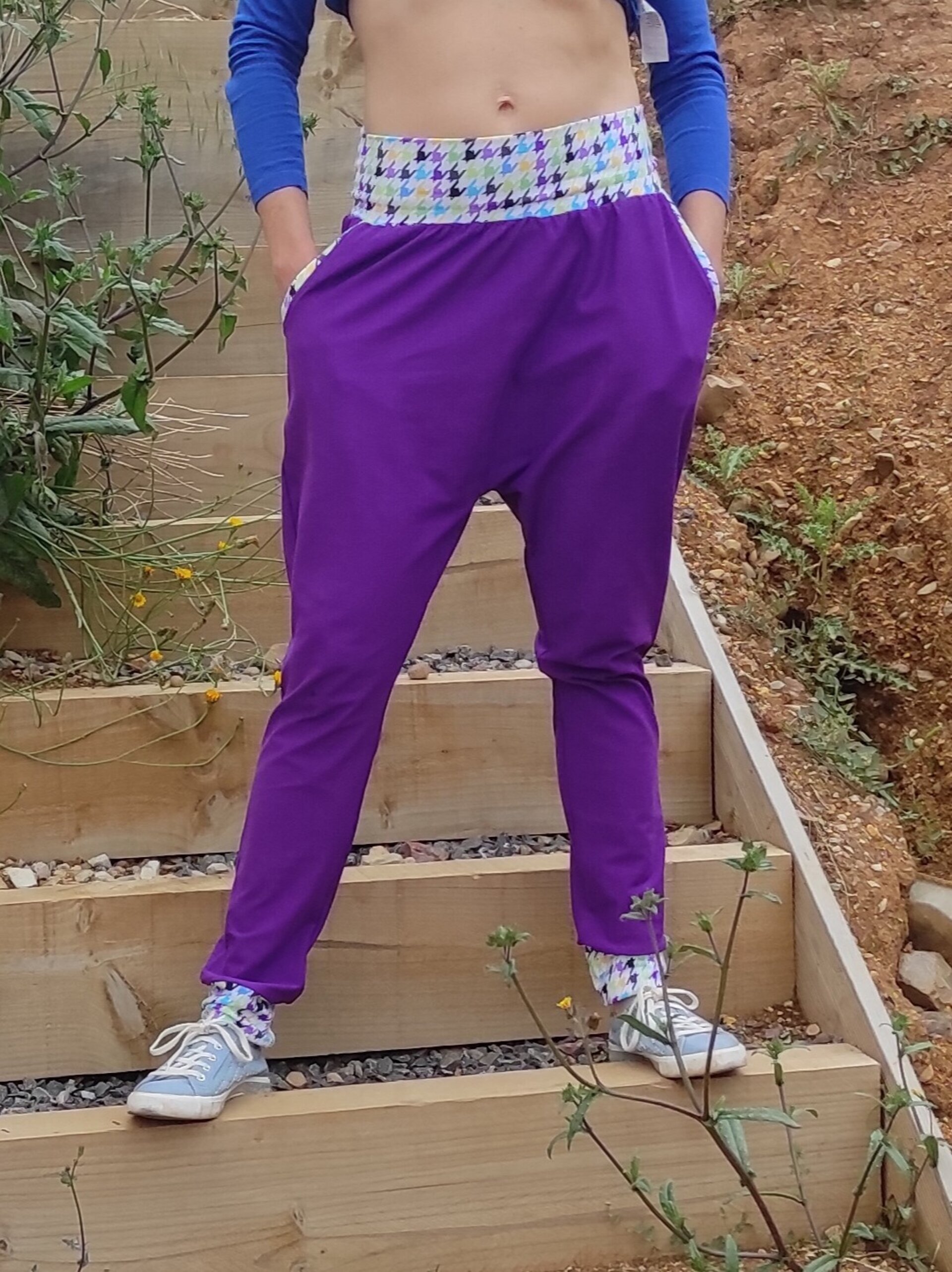 Pantalón Sarouel mujer - Canesú - Morado - 2