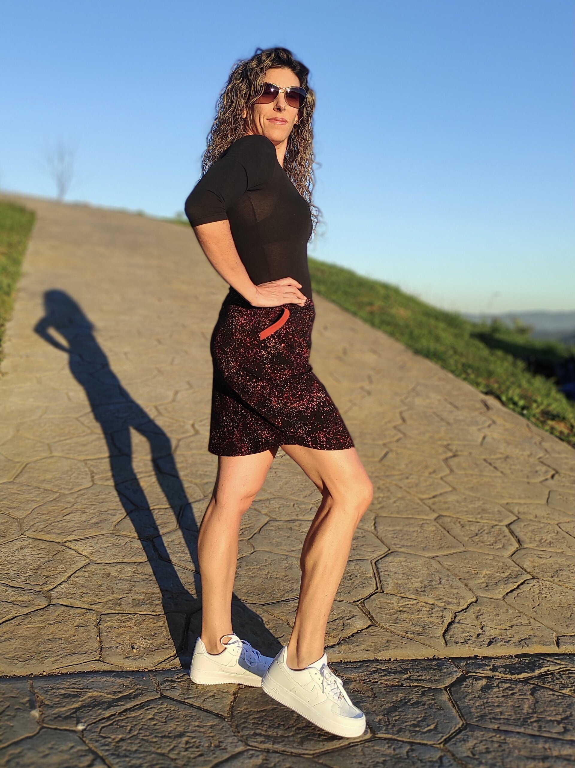 Falda mujer - bajo curvado - Dots - 2