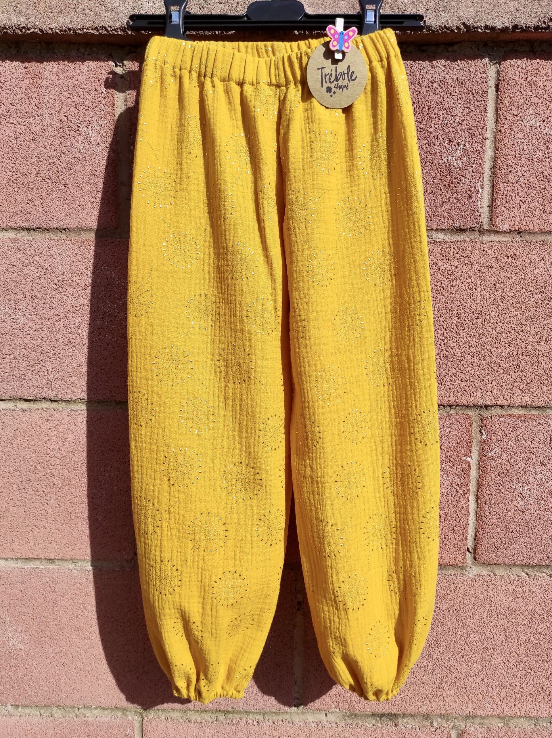 Pantalón Bombacho infantil - doble gasa Brilli Brilli - Dandelion Mostaza - 5