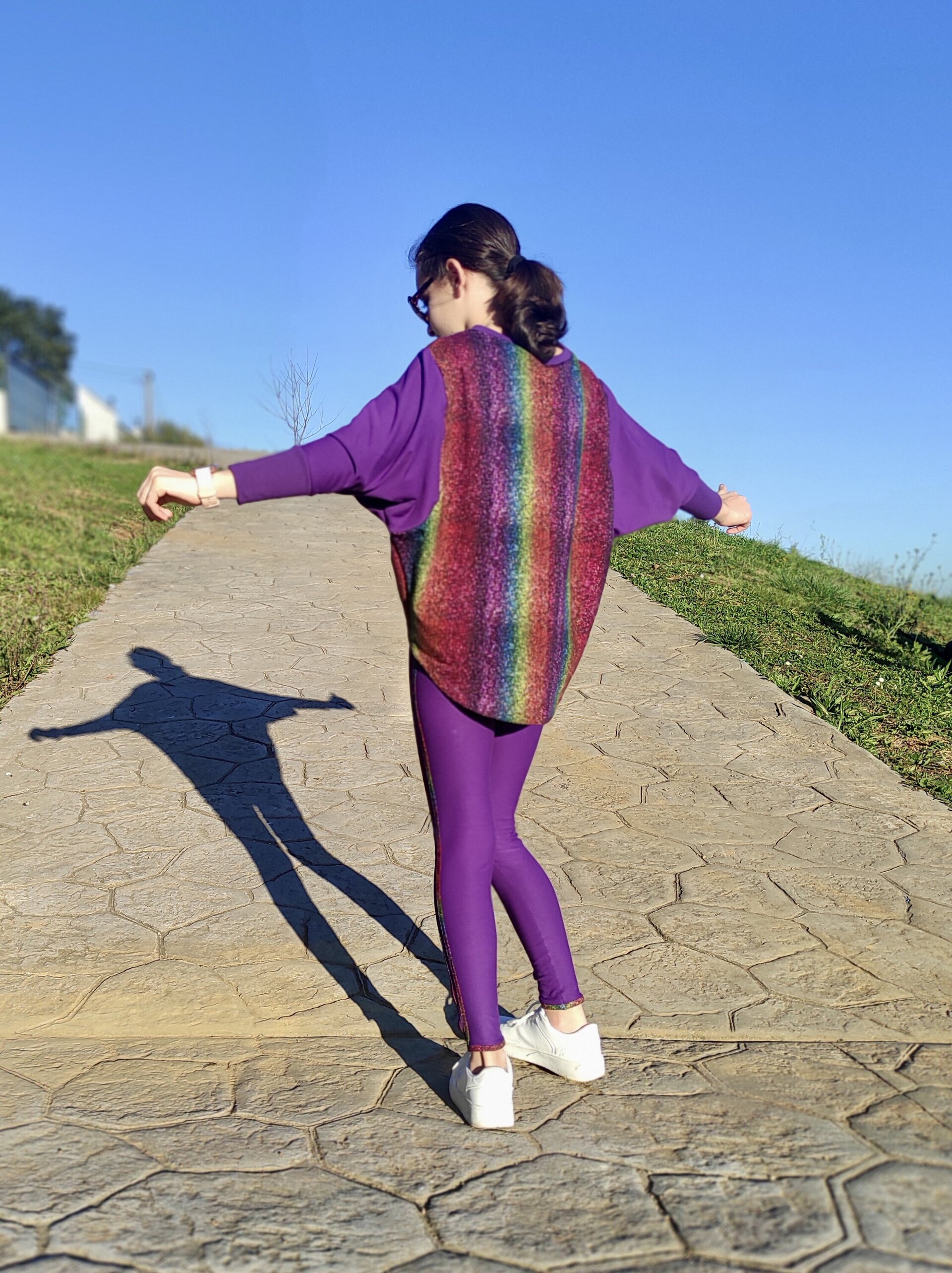 Sudadera oversize "low-high" - manga murciélago - 4