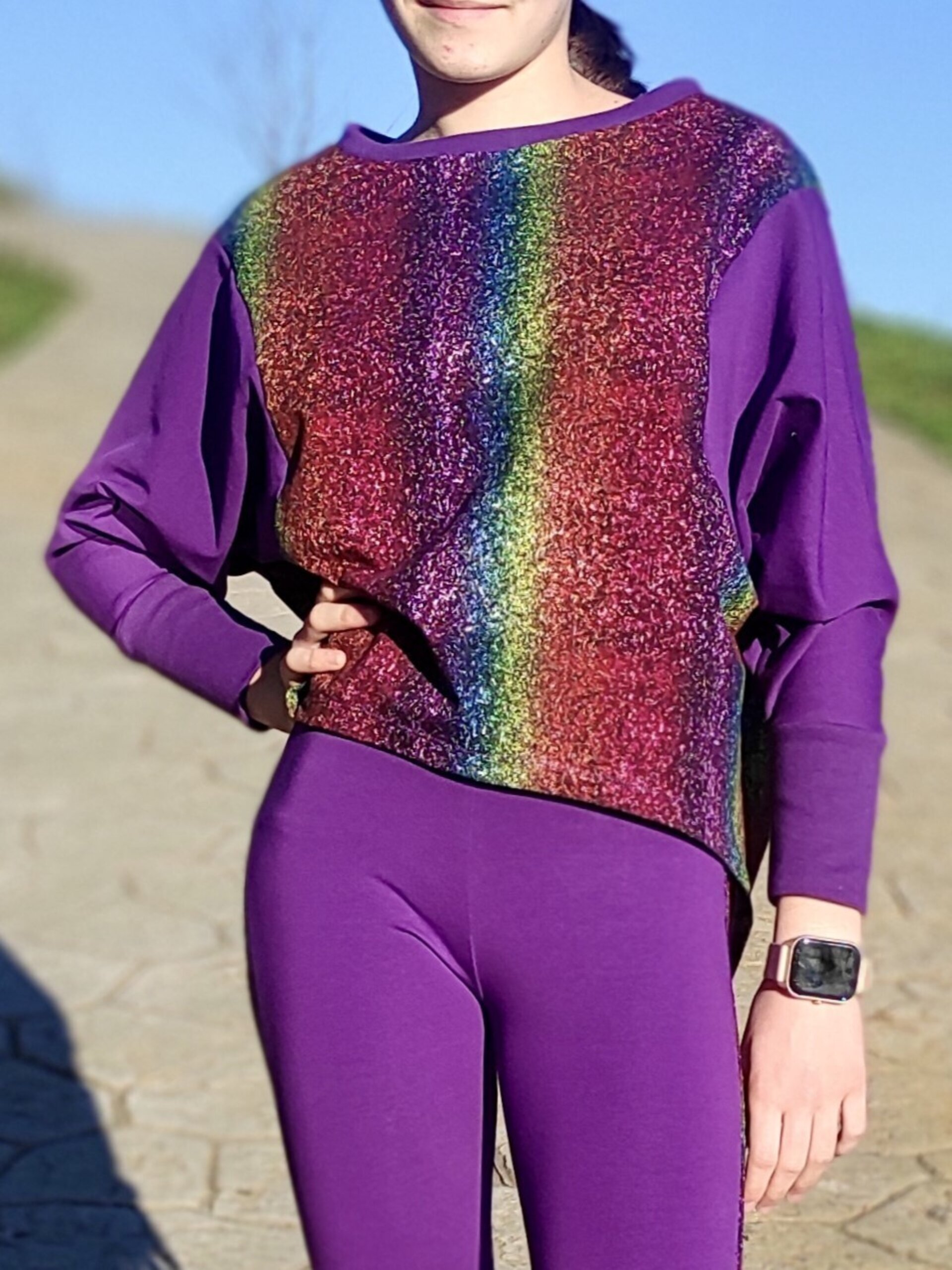 Sudadera oversize "low-high" - manga murciélago - 6