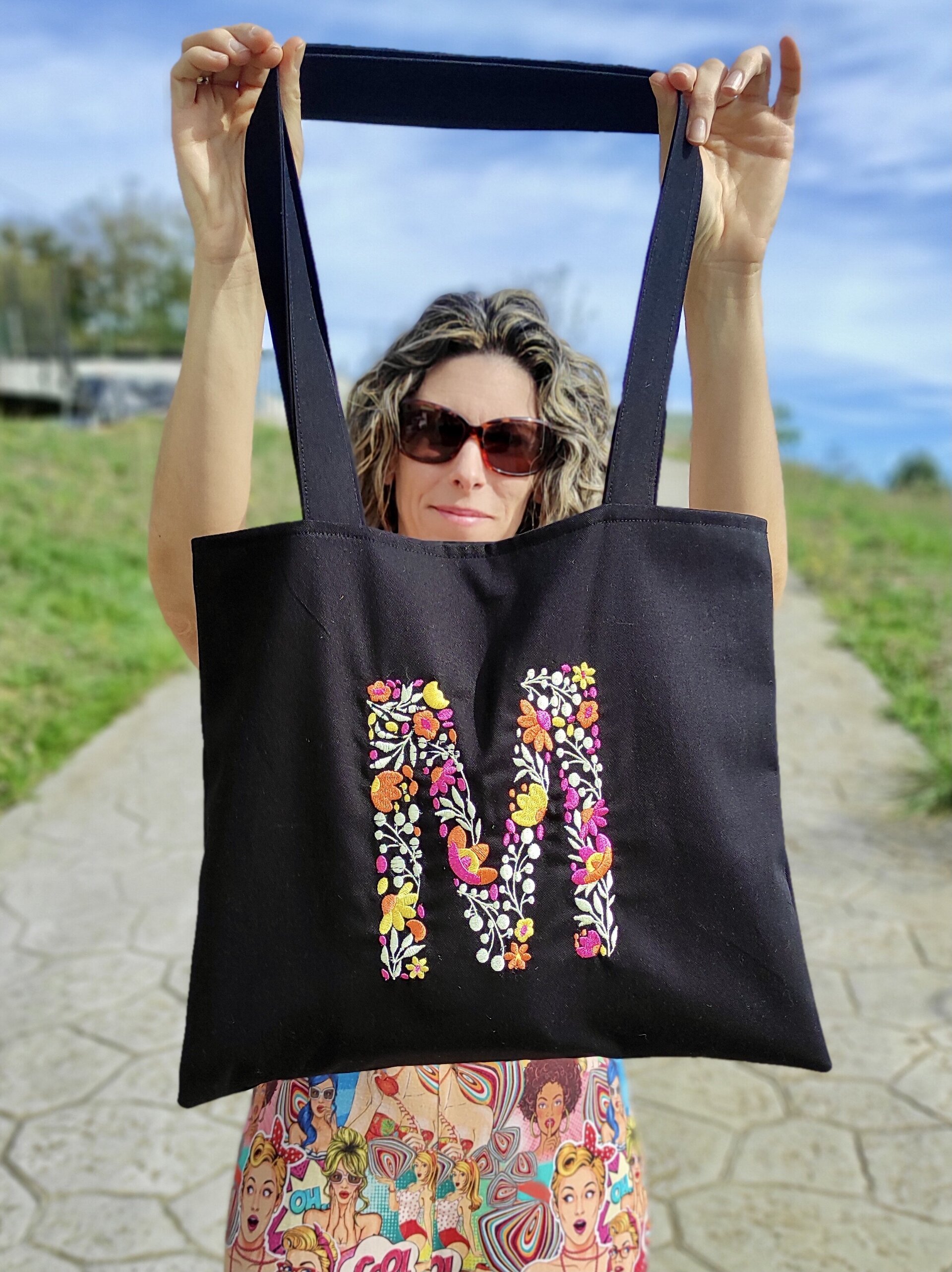 Tote Bag con bordado de Letra o Inicial - 3