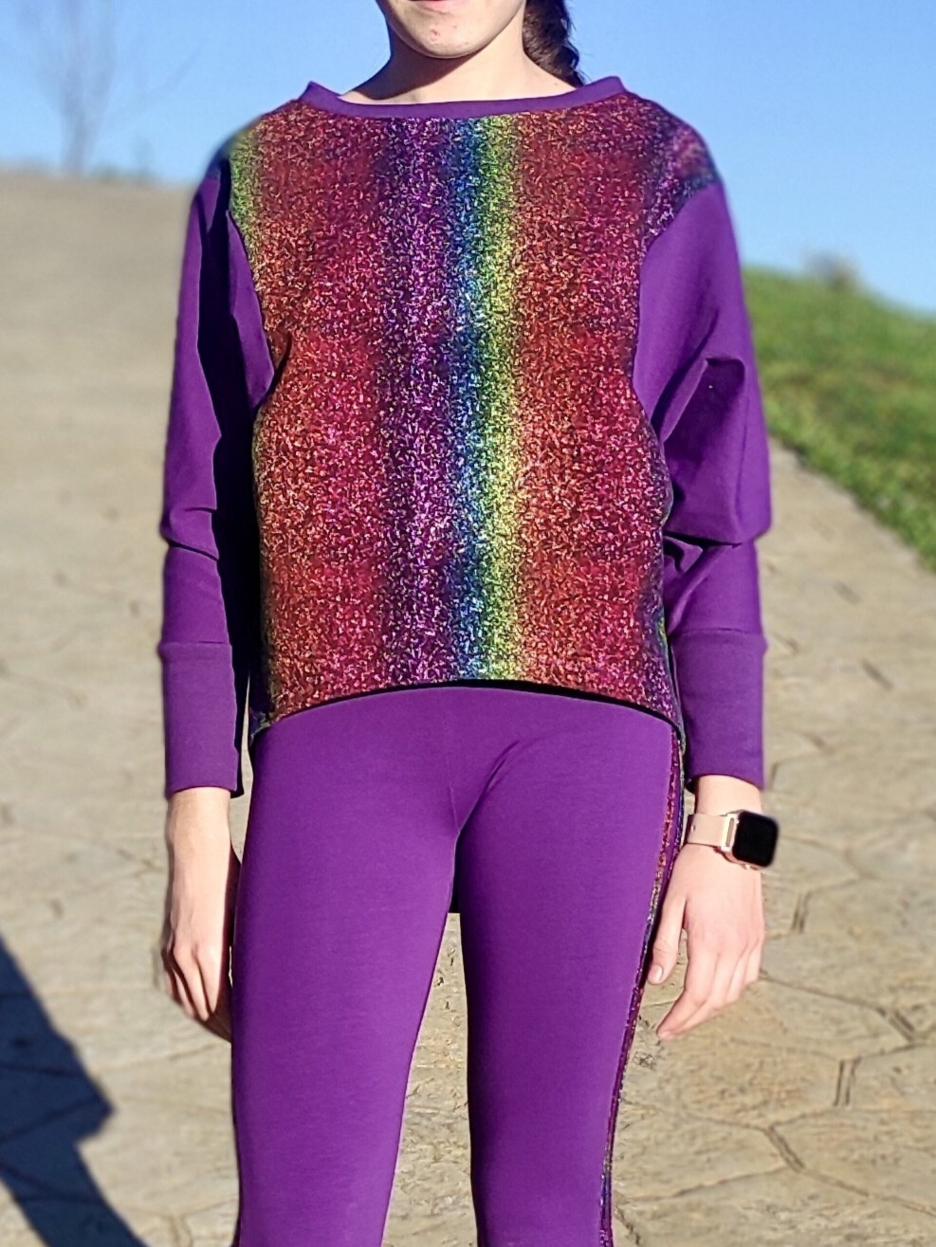 Sudadera oversize "low-high" - manga murciélago - 7