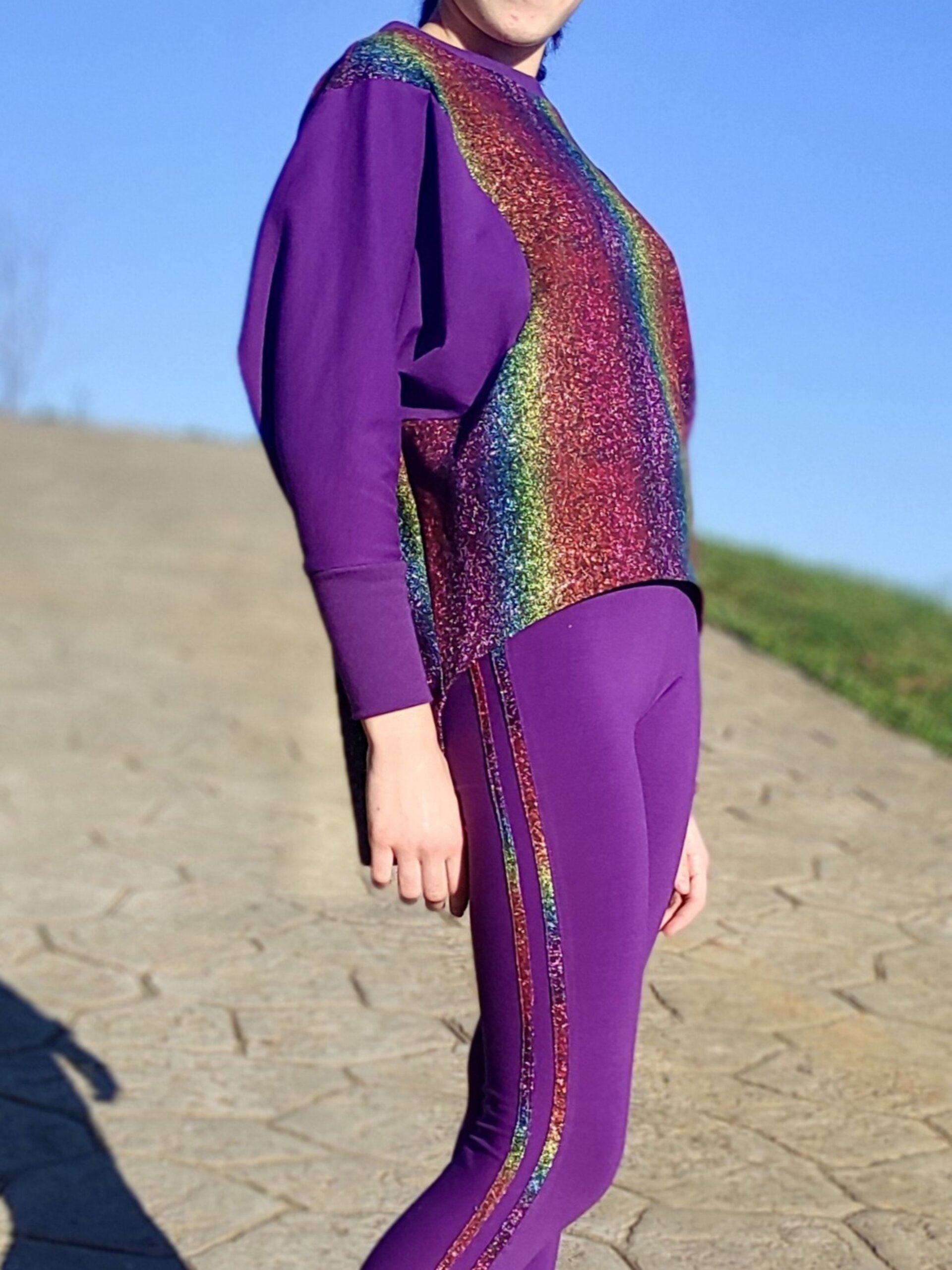 Sudadera oversize "low-high" - manga murciélago - 1