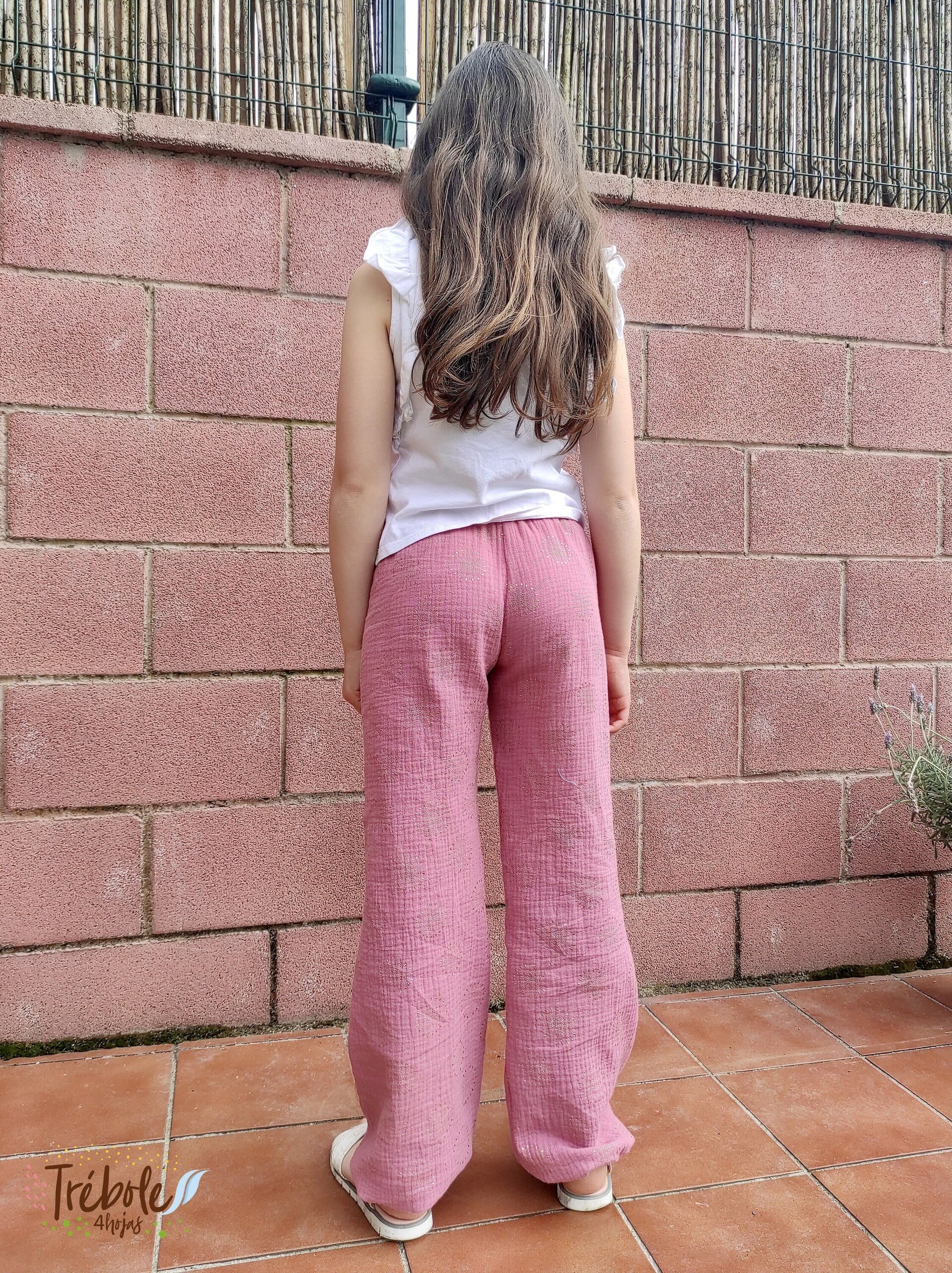 Pantalón Bombacho infantil - doble gasa Brilli Brilli - Dandelion Rosa - 8