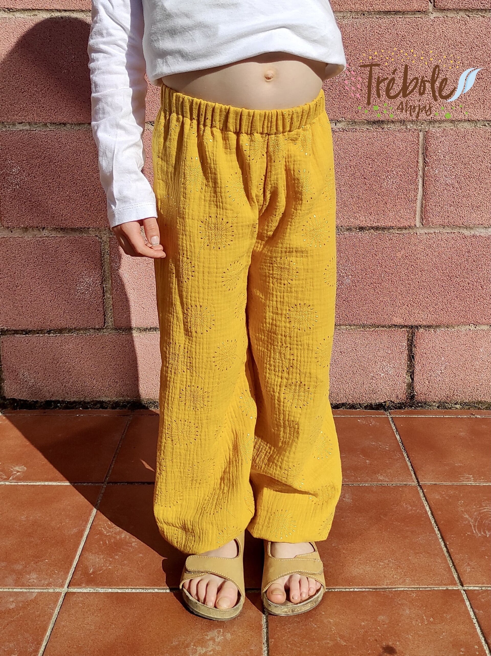 Pantalón Bombacho infantil - doble gasa Brilli Brilli - Dandelion Mostaza - 2