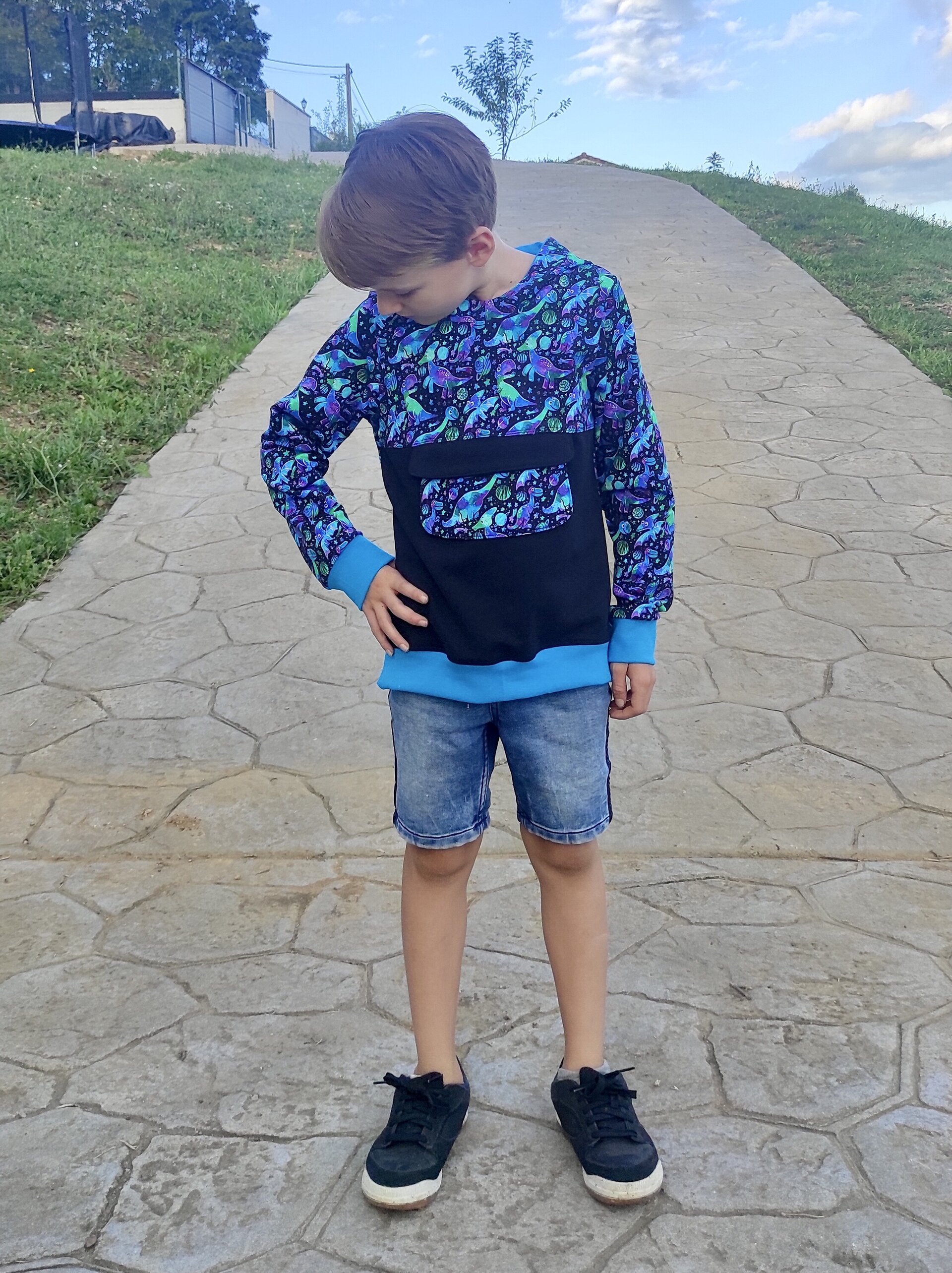 Sudadera Infantil - Capucha y Bolsillo - Dinosaurios - 3