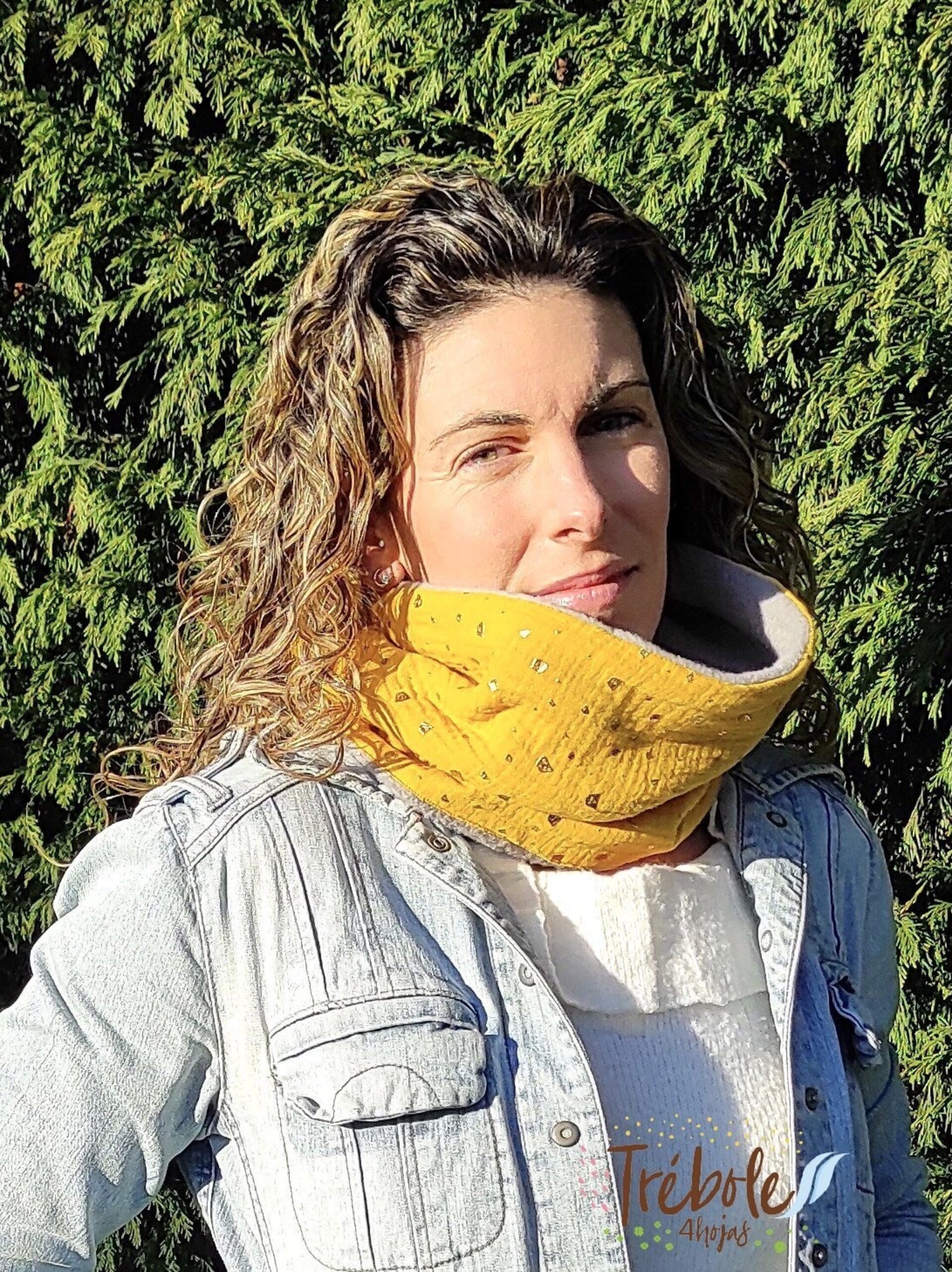 Braga Cuello - Muselina brilli-brilli - Amarillo Mostaza - 3