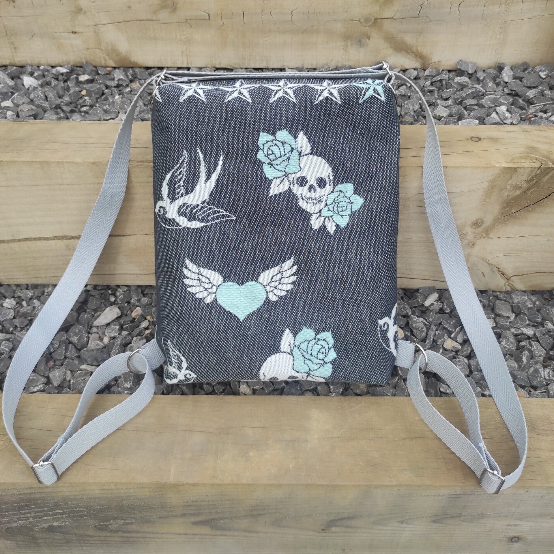 Bolso Mochila Convertible - Old School Ocean - 5