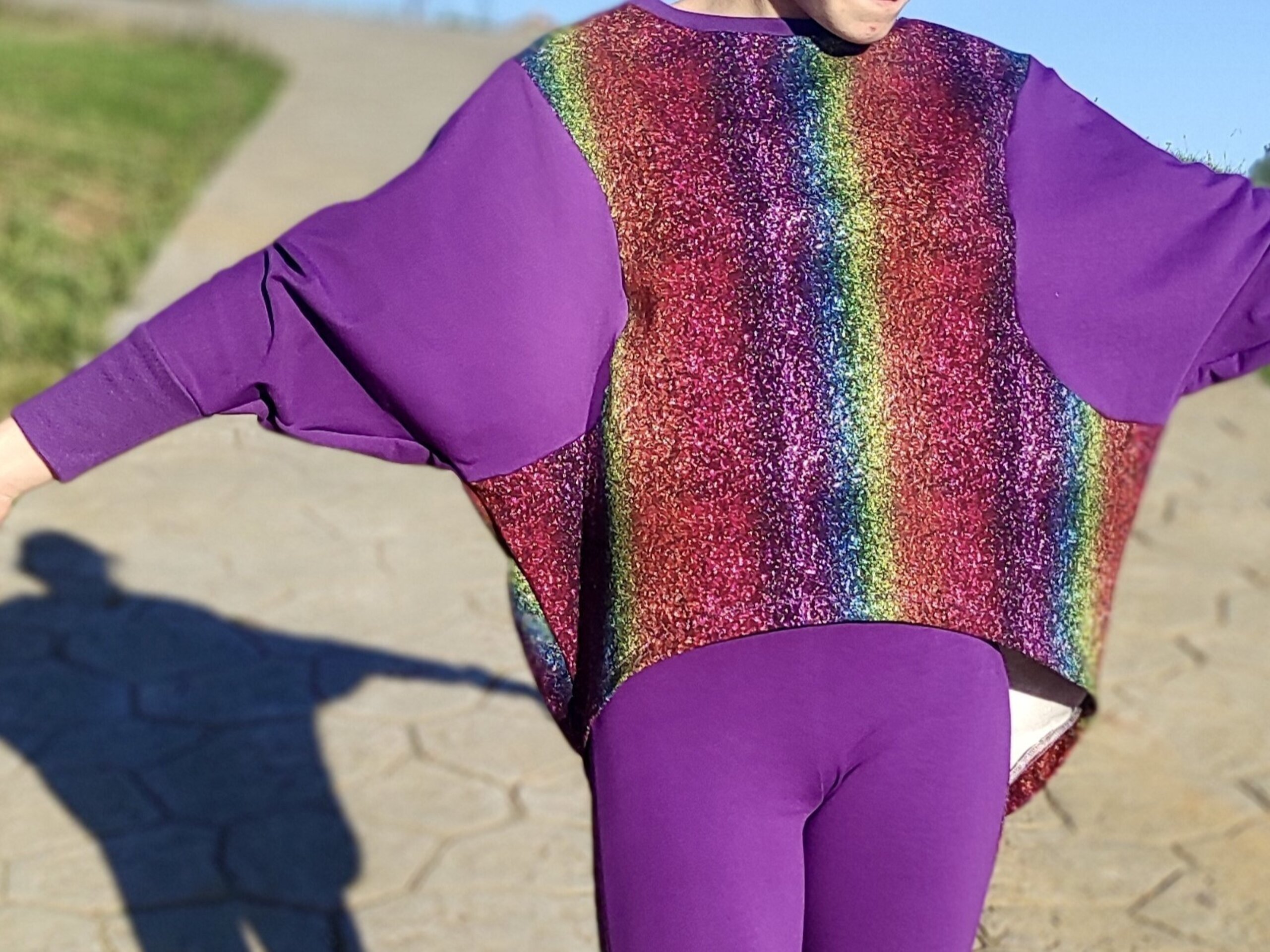 Sudadera oversize "low-high" - manga murciélago - 3