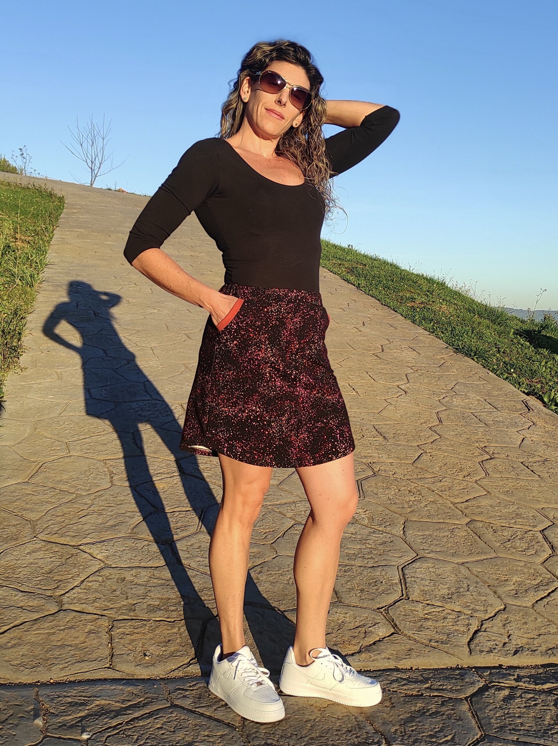 Falda mujer - bajo curvado - Dots - 5