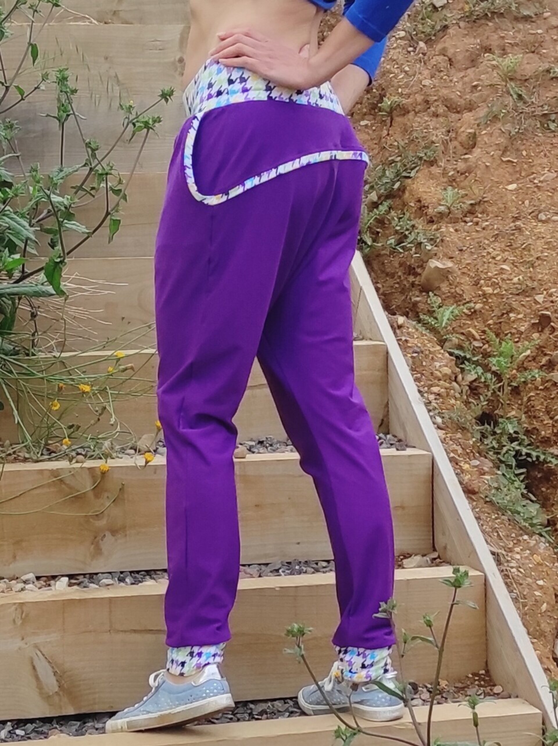 Pantalón Sarouel mujer - Canesú - Morado - 5